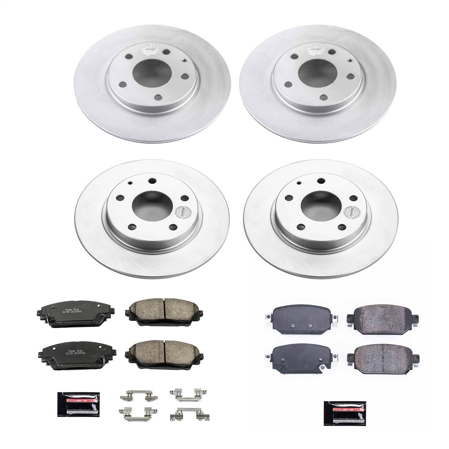 Power Stop - CRK8350 - Front and Rear - Disc Brake Pad and Rotor Kit