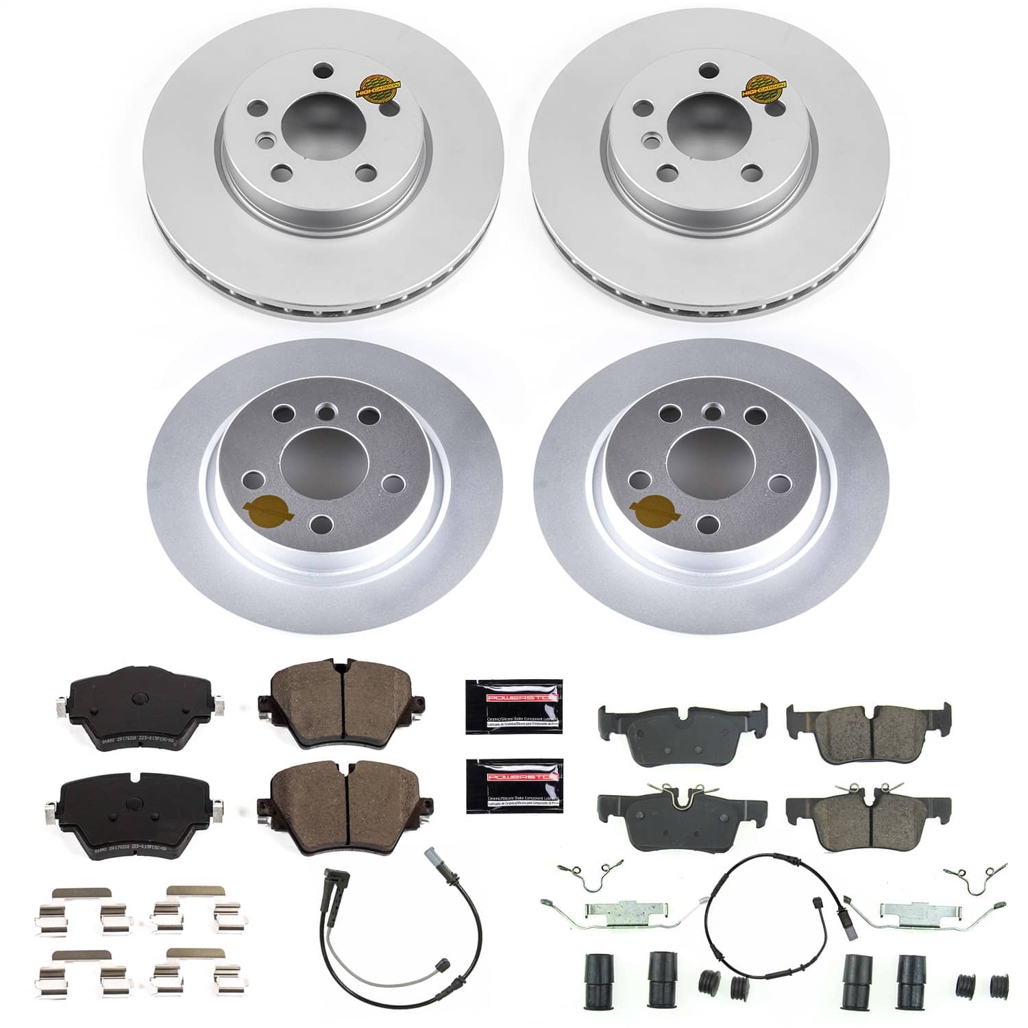 Power Stop - CRK8355 - Front and Rear - Disc Brake Pad and Rotor Kit