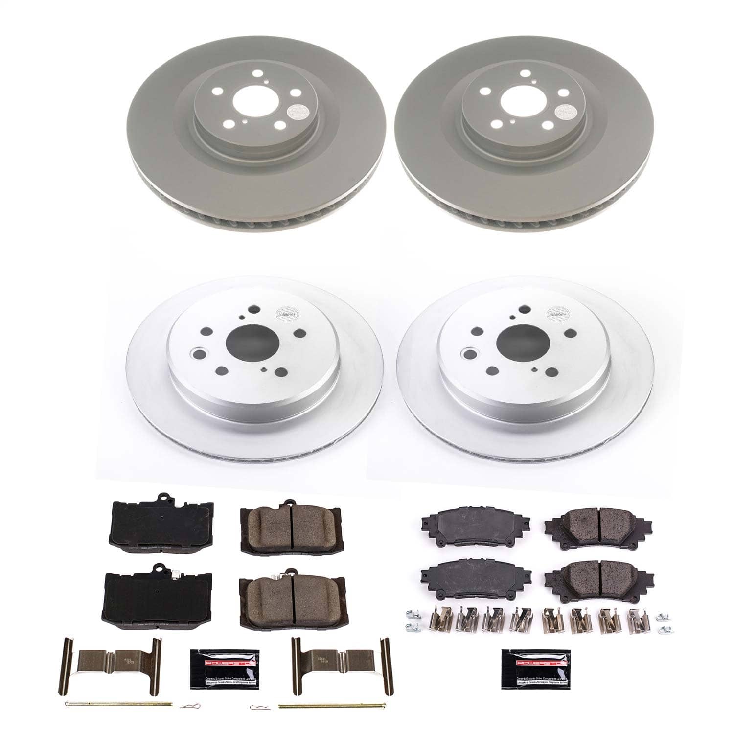 Power Stop - CRK8453 - Front and Rear - Disc Brake Pad and Rotor Kit