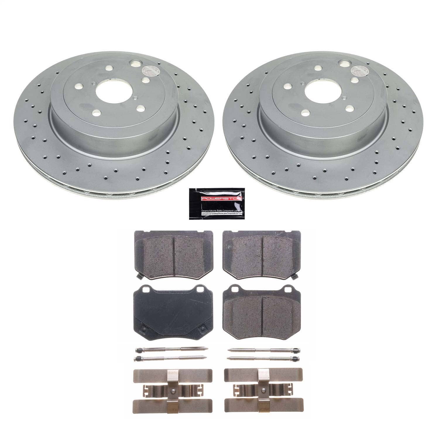 Power Stop - CRK8496 - Rear - Disc Brake Pad and Rotor Kit