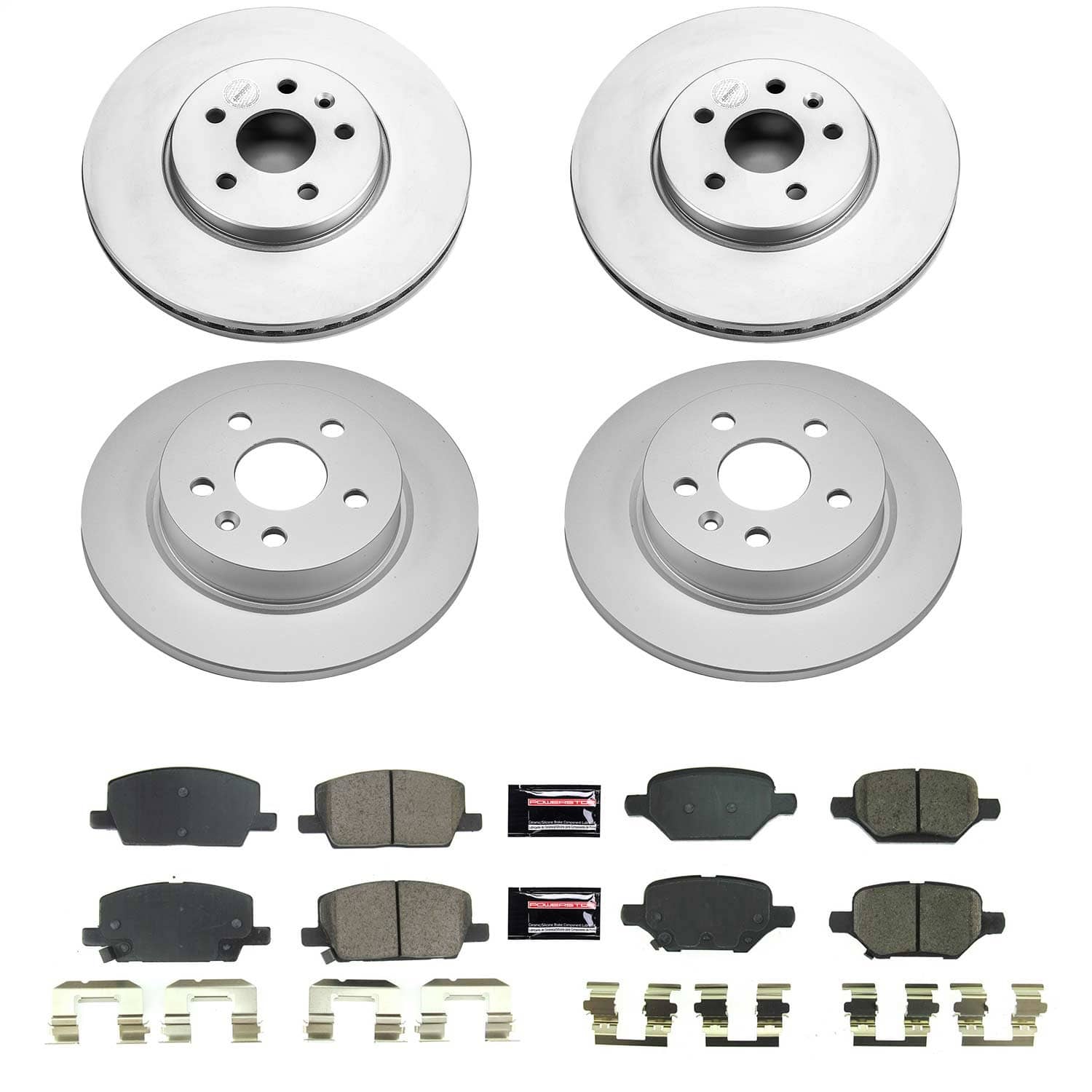 Power Stop - CRK8505 - Front and Rear - Disc Brake Pad and Rotor Kit