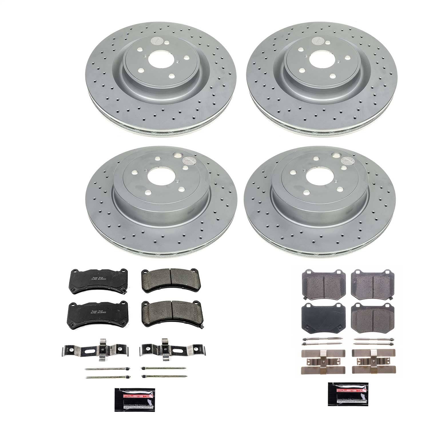 Power Stop - CRK8522 - Front and Rear - Disc Brake Pad and Rotor Kit