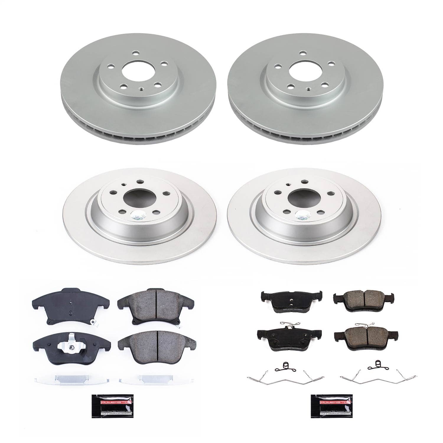 Power Stop - CRK8532 - Front and Rear - Disc Brake Pad and Rotor Kit