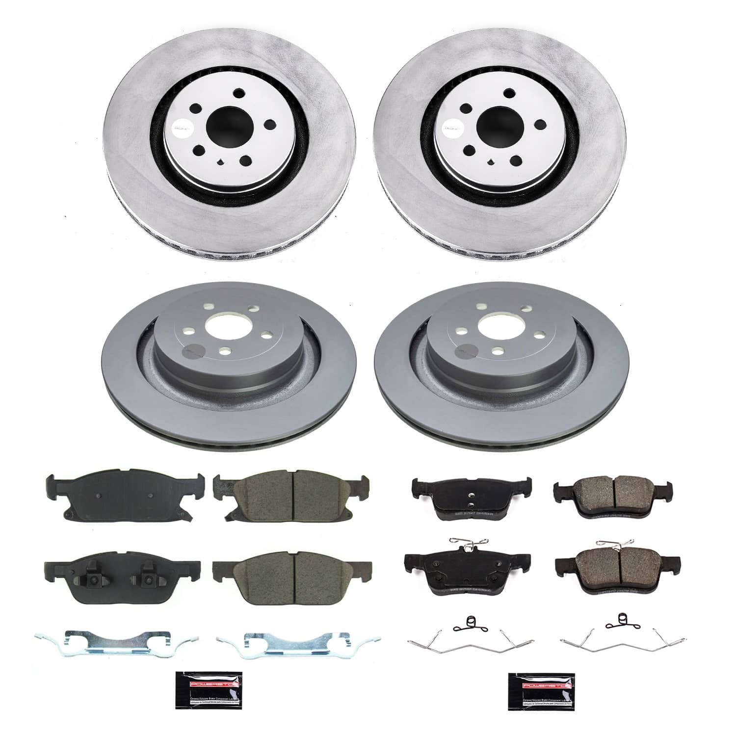 Power Stop - CRK8535 - Front and Rear - Disc Brake Pad and Rotor Kit