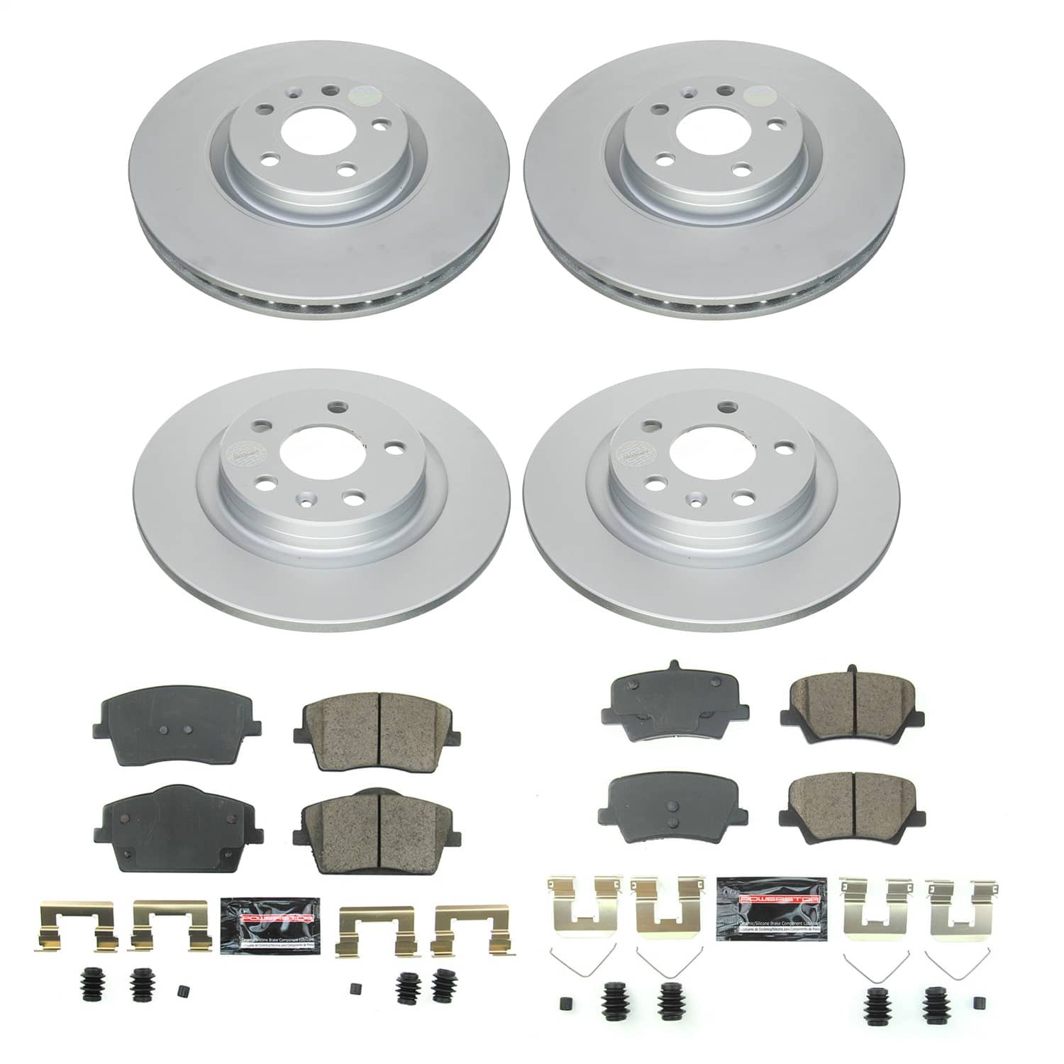 Power Stop - CRK8575 - Front and Rear - Disc Brake Pad and Rotor Kit