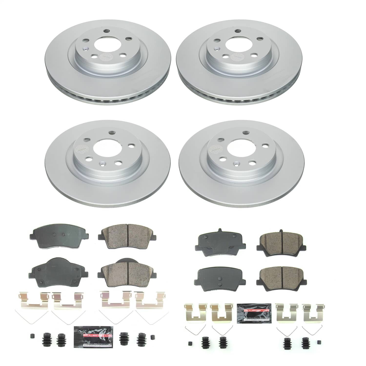 Power Stop - CRK8578 - Front and Rear - Disc Brake Pad and Rotor Kit