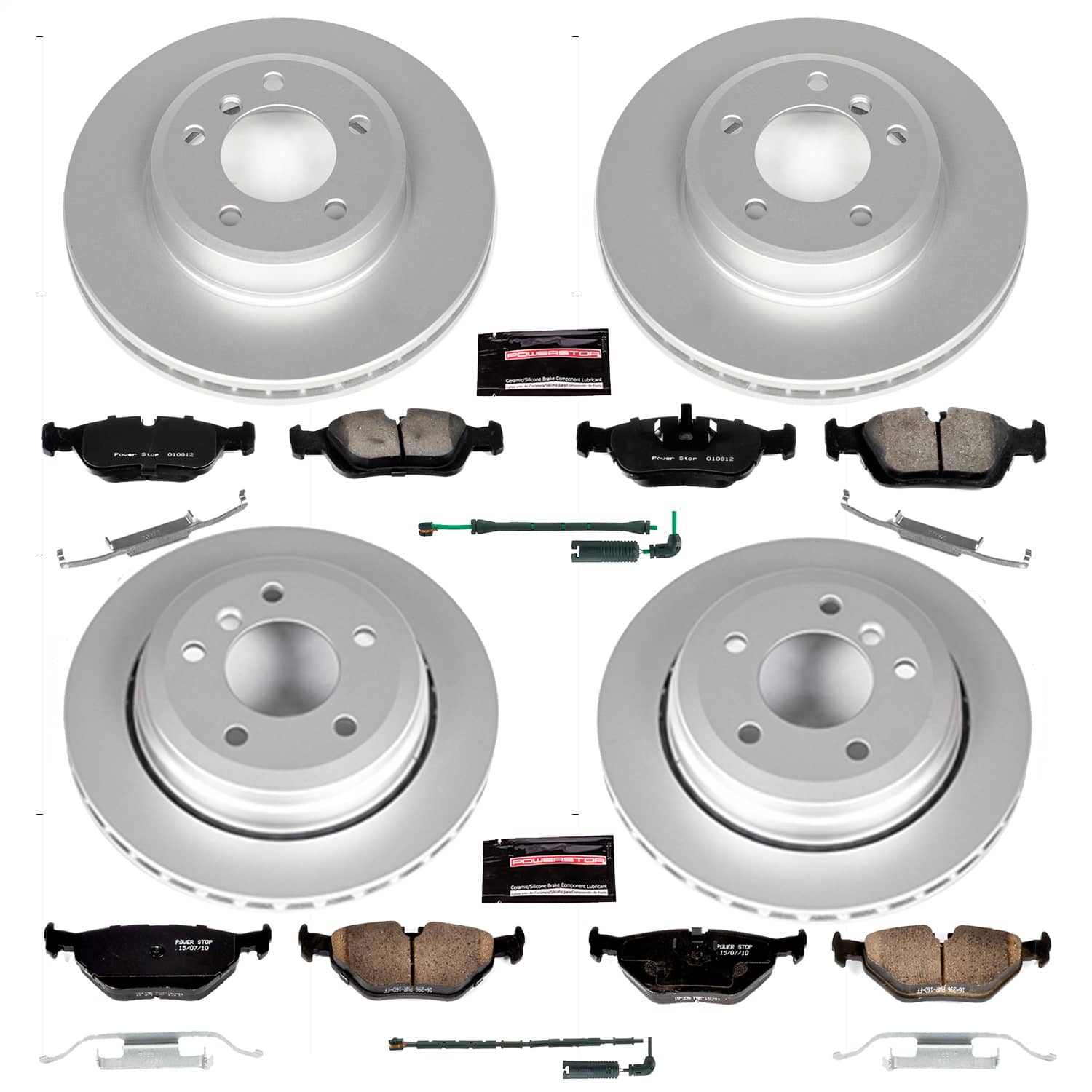 Power Stop - CRK874 - Front and Rear - Disc Brake Pad and Rotor Kit