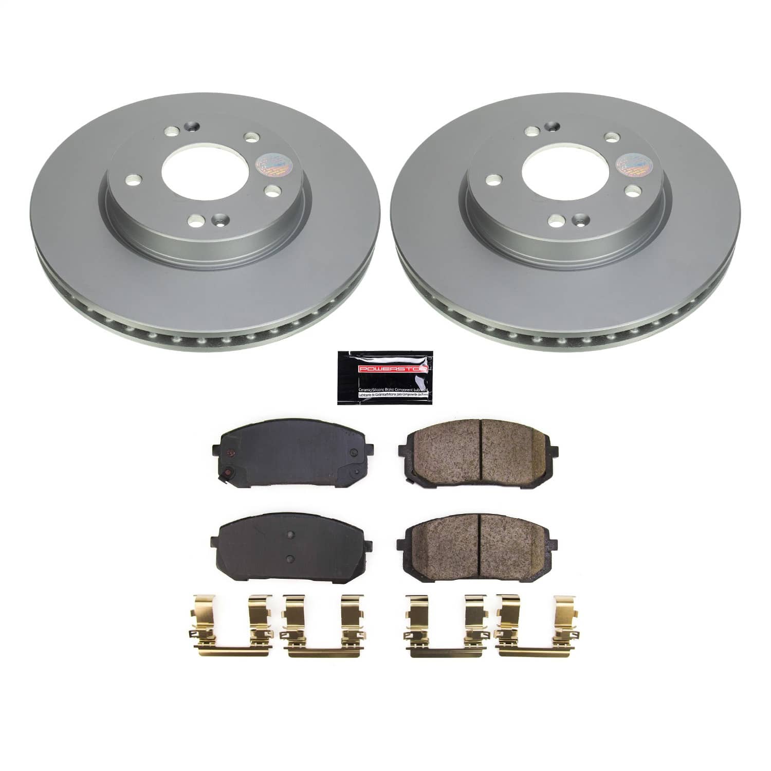 Power Stop - CRK8748 - Front - Disc Brake Pad and Rotor Kit
