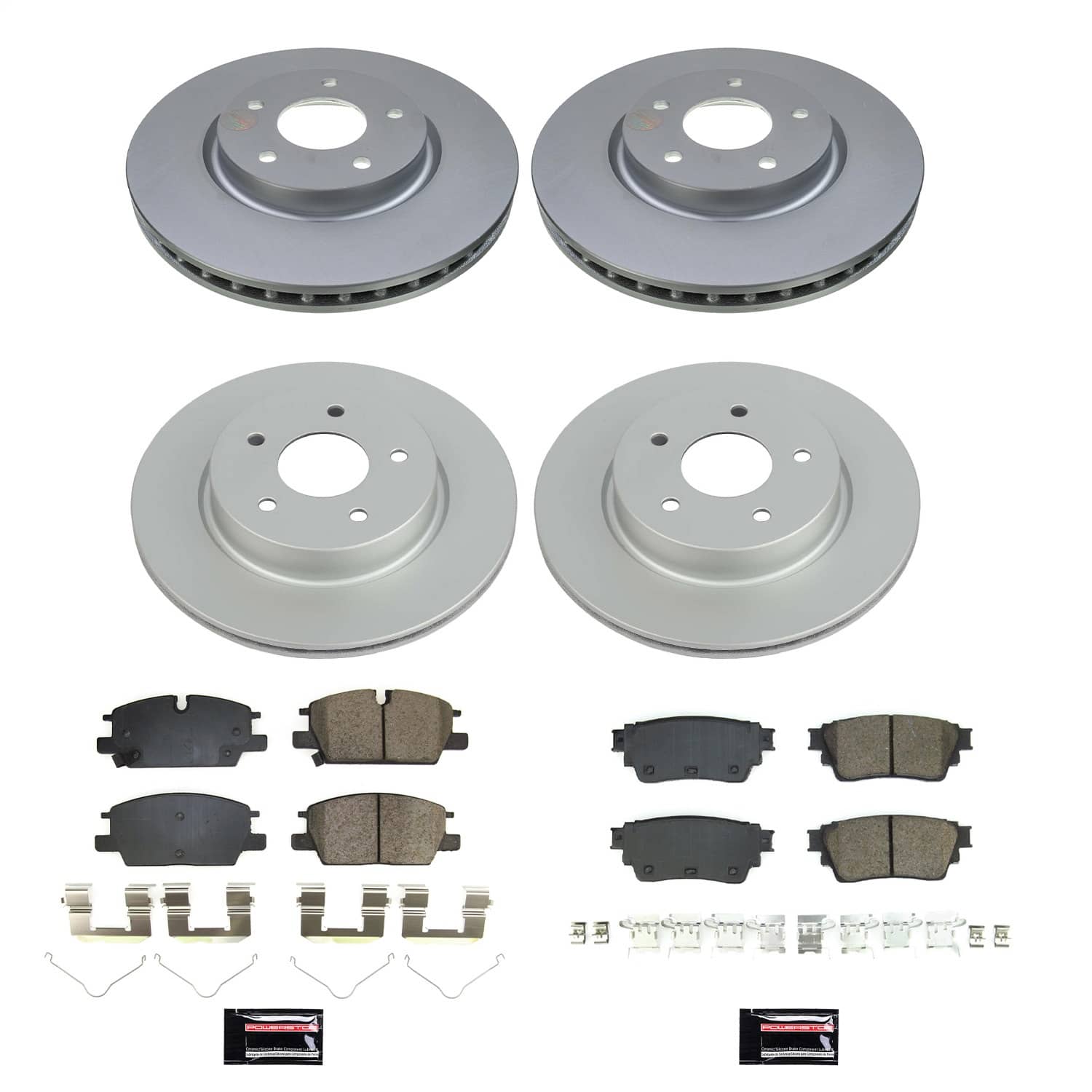 Power Stop - CRK8816 - Front and Rear - Disc Brake Pad and Rotor Kit