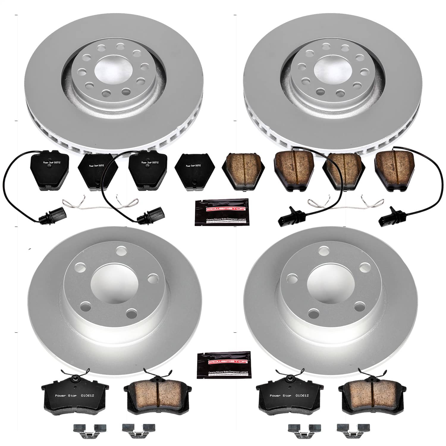Power Stop - CRK889 - Front and Rear - Disc Brake Pad and Rotor Kit