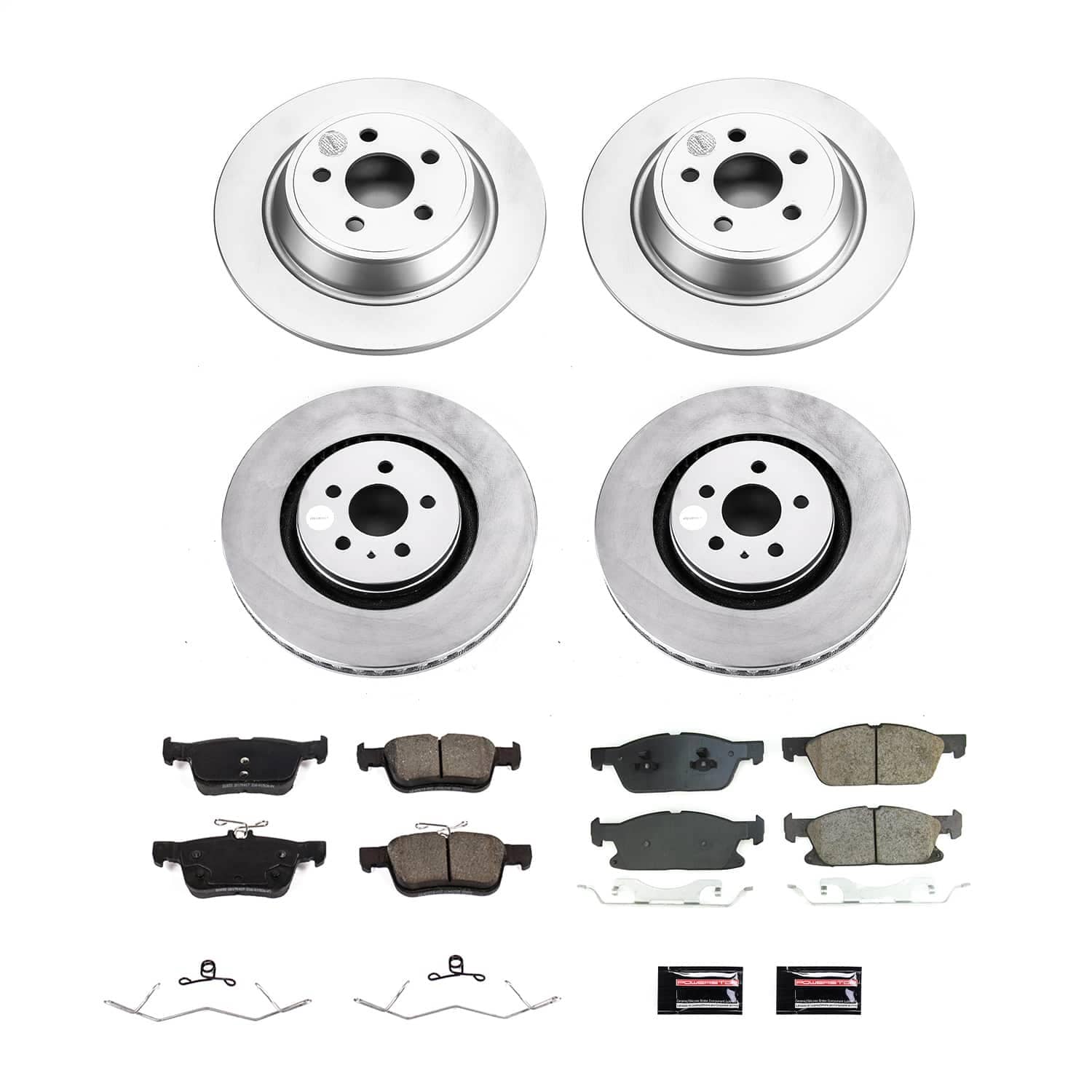Power Stop - CRK8975 - Front and Rear - Disc Brake Pad and Rotor Kit