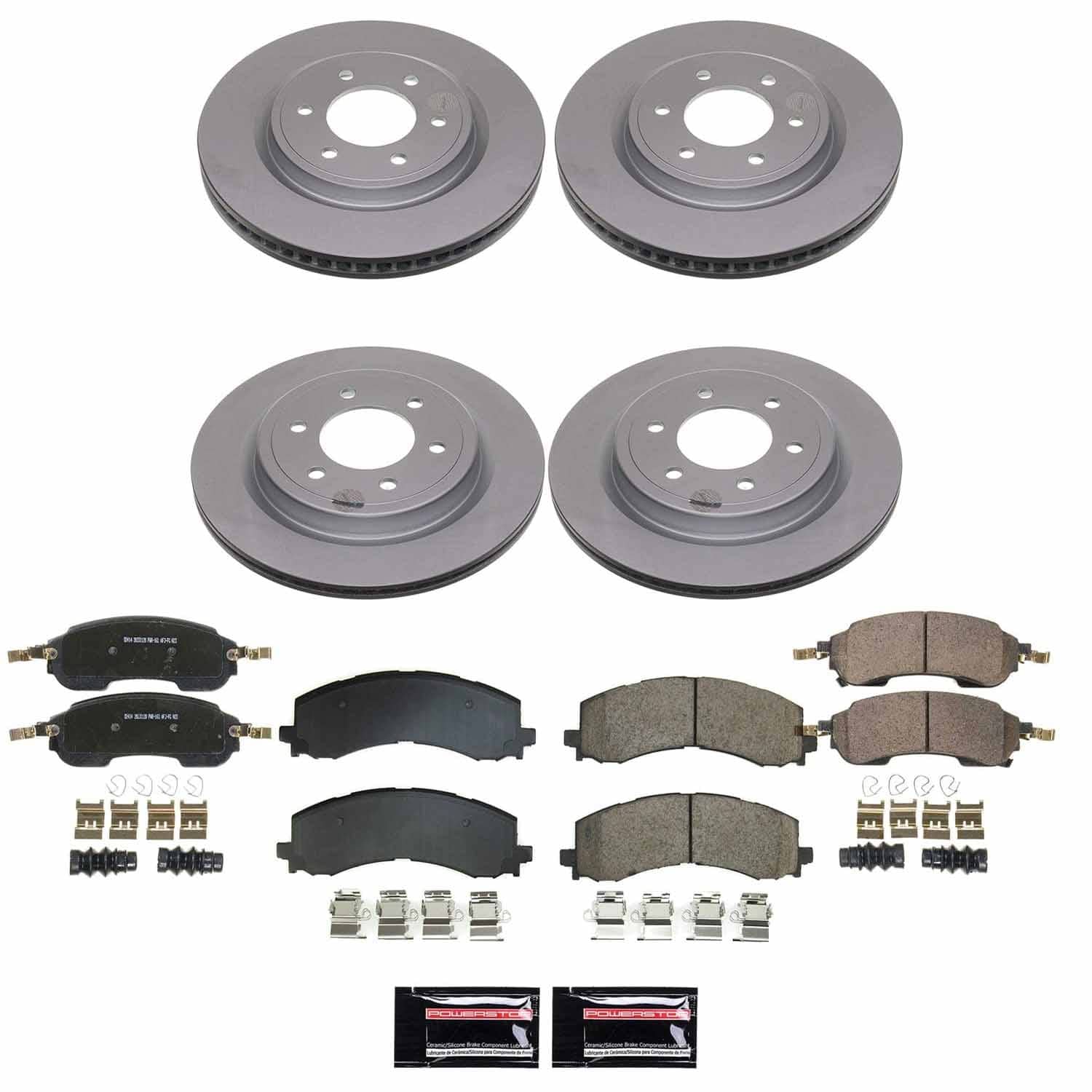Power Stop - CRK9244 - Front and Rear - Disc Brake Pad and Rotor Kit
