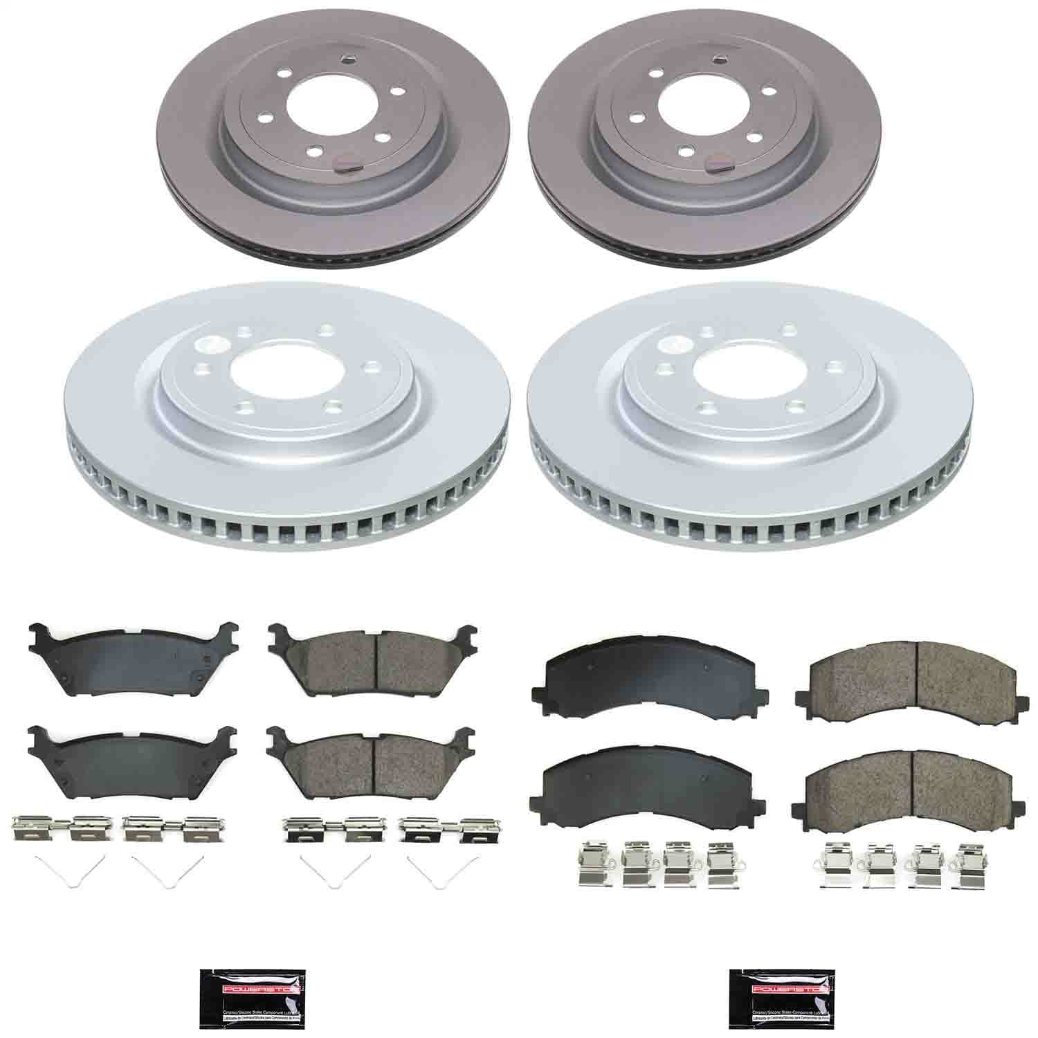 Power Stop - CRK9267 - Front and Rear - Disc Brake Pad and Rotor Kit