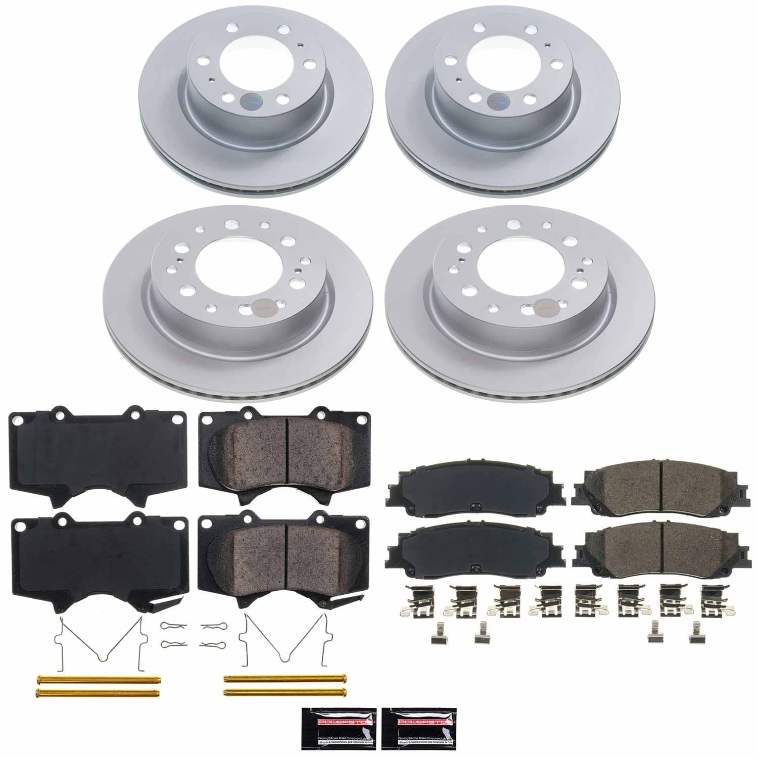 Power Stop - CRK9318 - Front and Rear - Disc Brake Pad and Rotor Kit