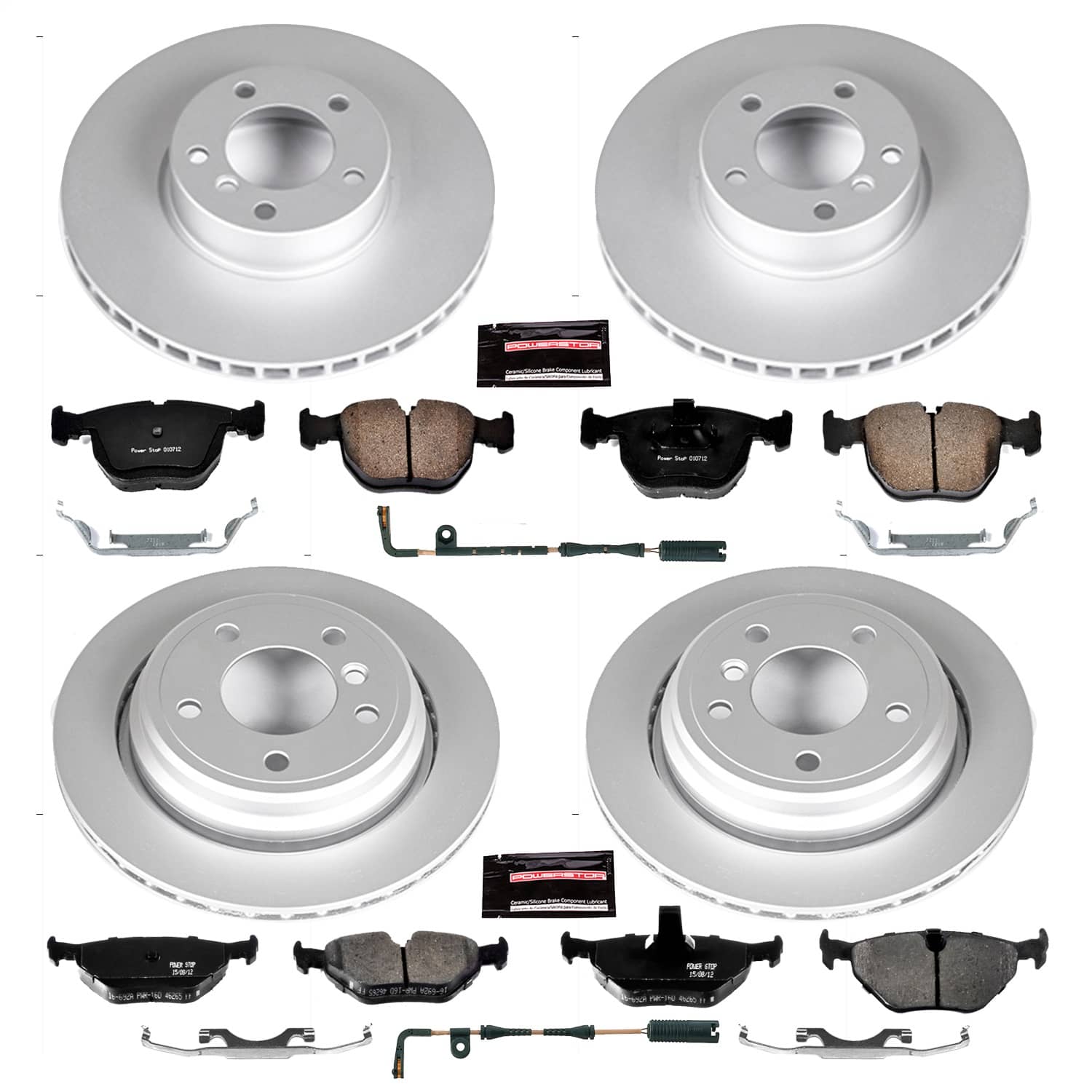 Power Stop - CRK946 - Front and Rear - Disc Brake Pad and Rotor Kit