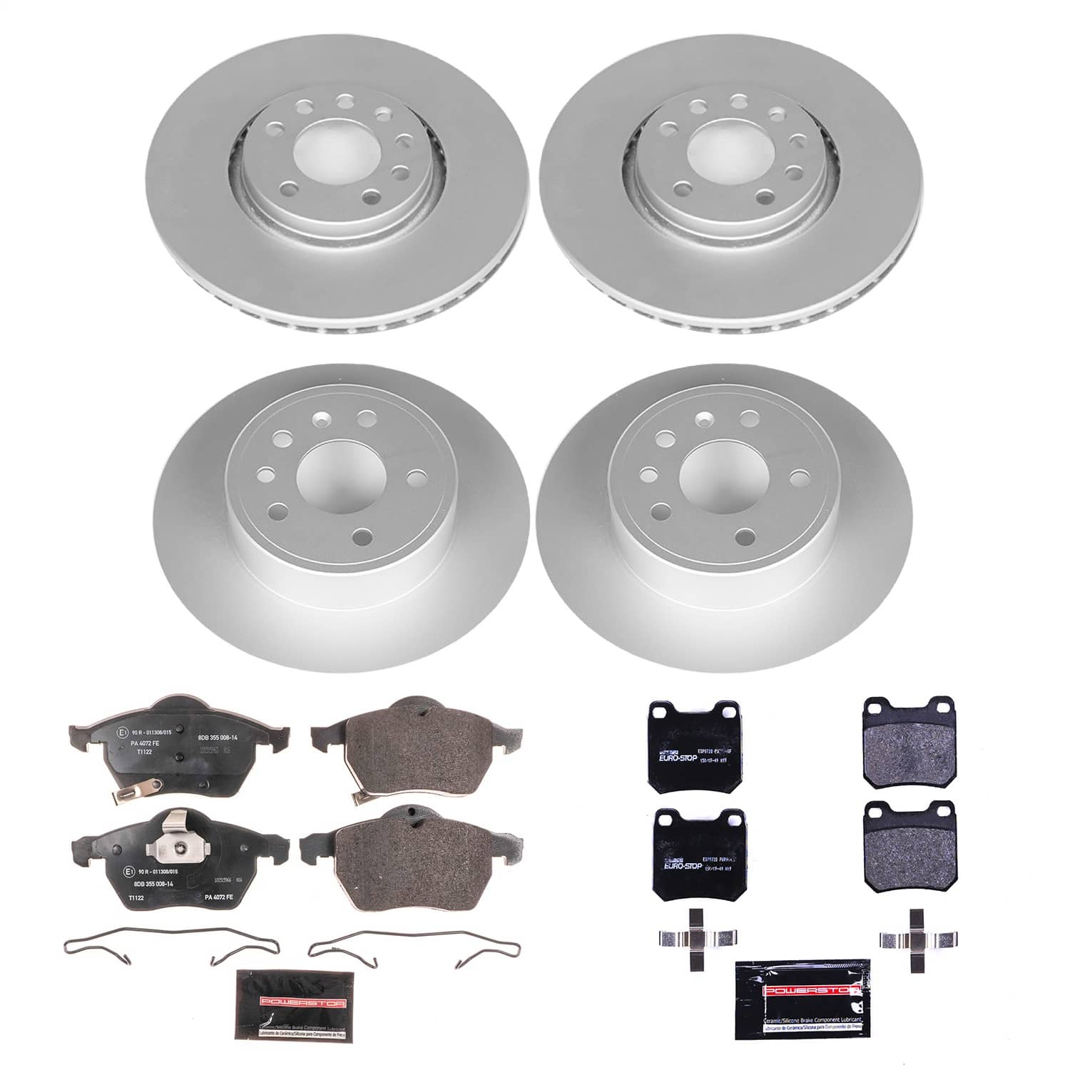 Power Stop - ESK4388 - Front and Rear - Disc Brake Pad and Rotor Kit