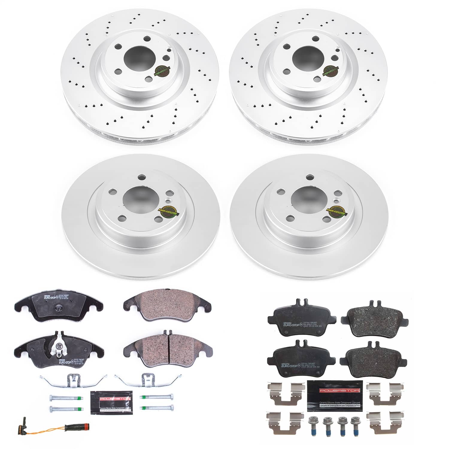 Power Stop - ESK6891 - Front and Rear - Disc Brake Pad and Rotor Kit