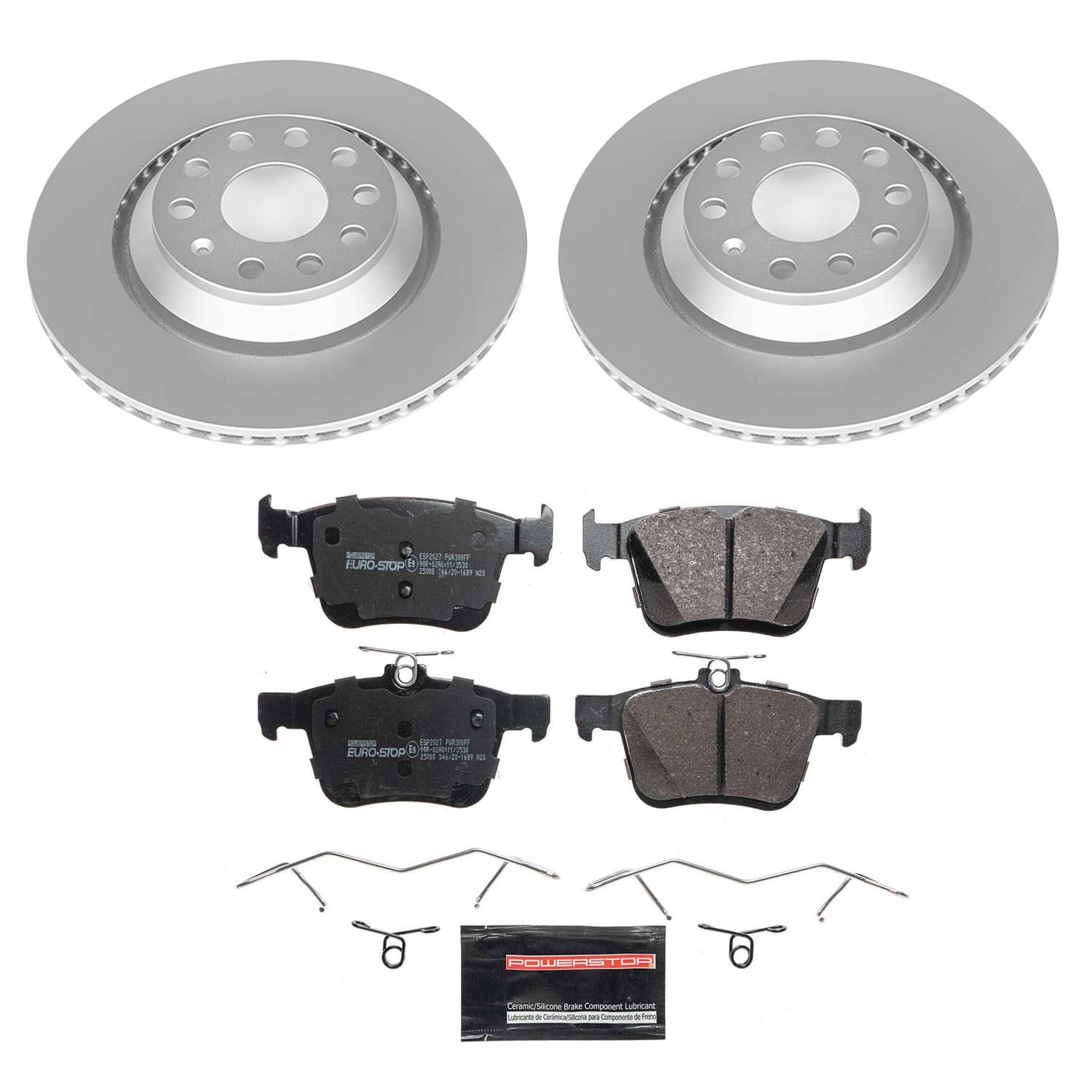 Power Stop - ESK7084 - Rear - Disc Brake Pad and Rotor Kit