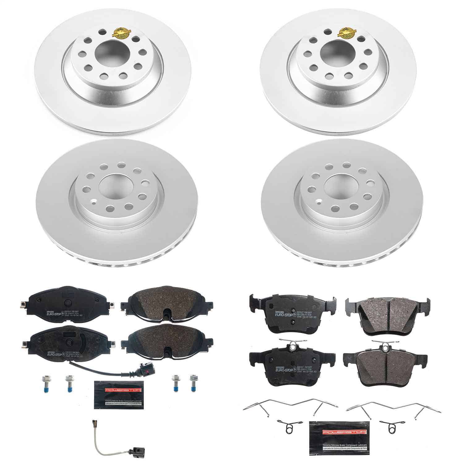 Power Stop - ESK7278 - Front and Rear - Disc Brake Pad and Rotor Kit