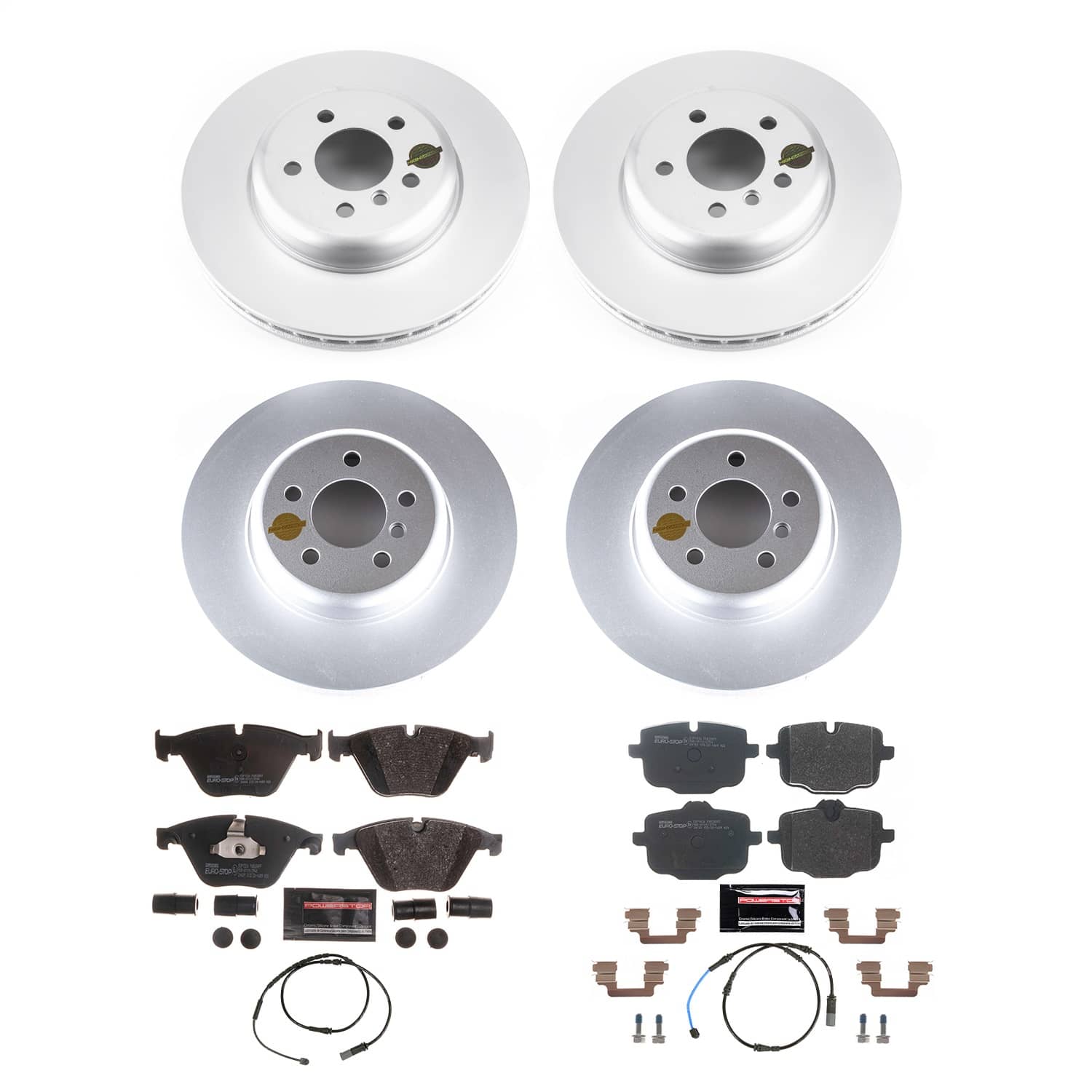 Power Stop - ESK7552 - Front and Rear - Disc Brake Pad and Rotor Kit