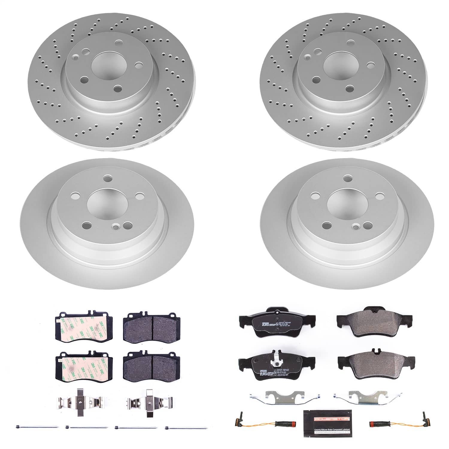 Power Stop - ESK7612 - Front and Rear - Disc Brake Pad and Rotor Kit