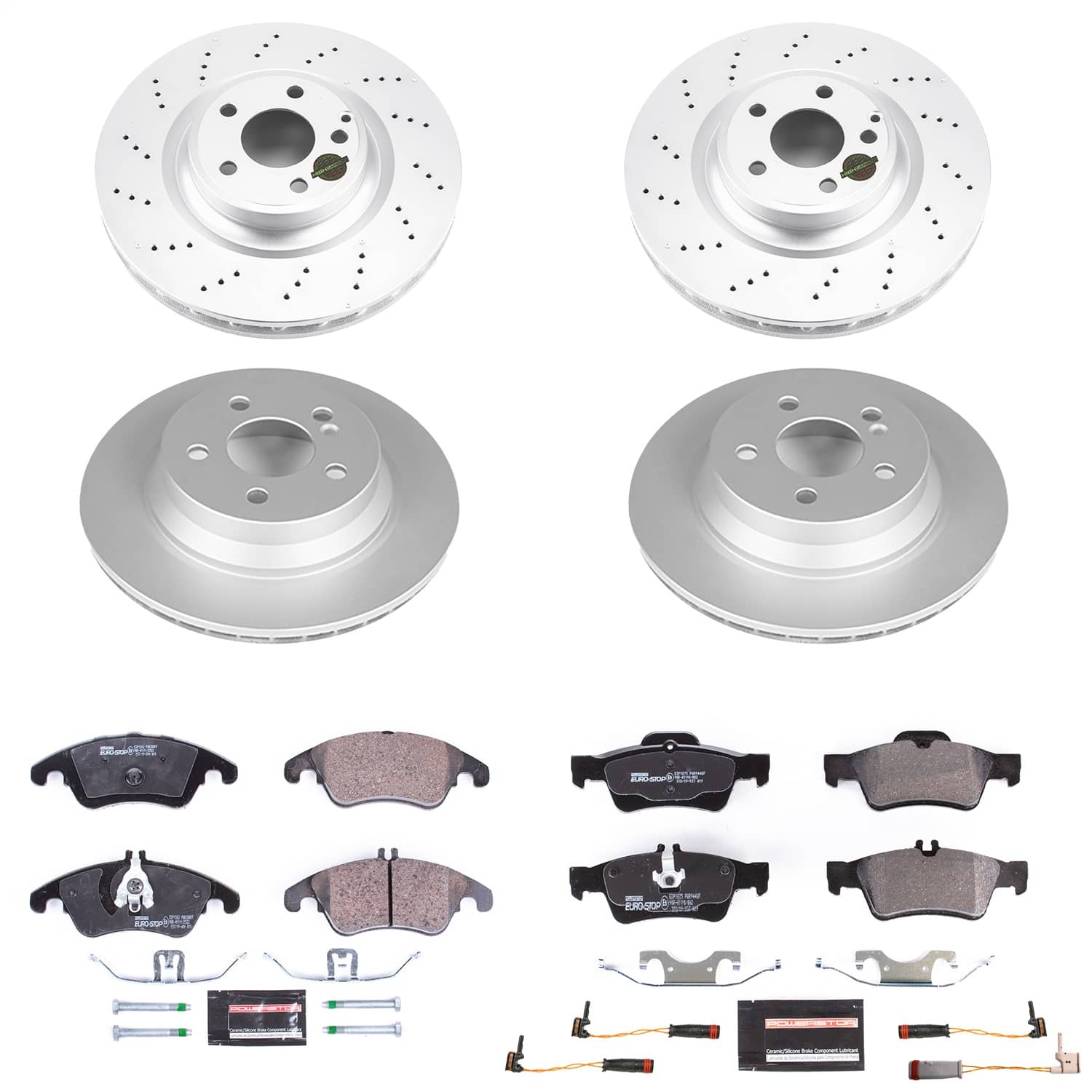 Power Stop - ESK7616 - Front and Rear - Disc Brake Pad and Rotor Kit