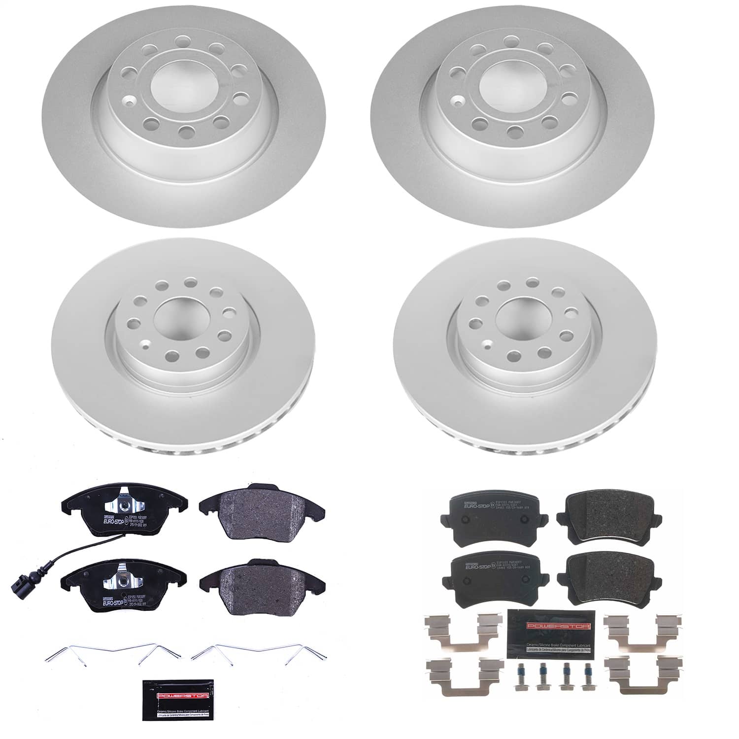 Power Stop - ESK7836 - Front and Rear - Disc Brake Pad and Rotor Kit