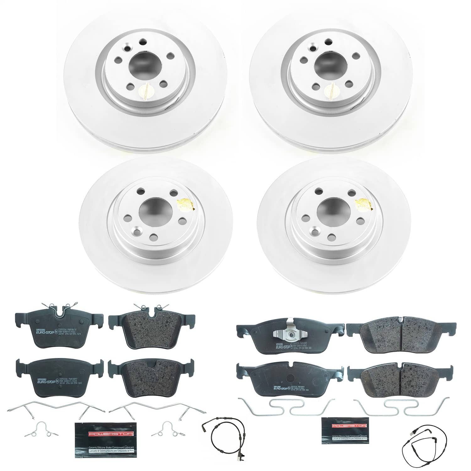 Power Stop - ESK8198 - Front and Rear - Disc Brake Pad and Rotor Kit