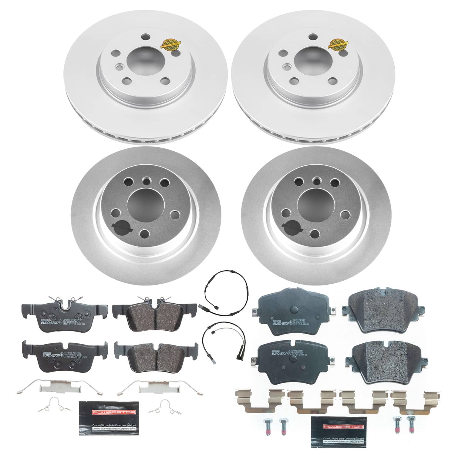 Power Stop - ESK8355 - Front and Rear - Disc Brake Pad and Rotor Kit