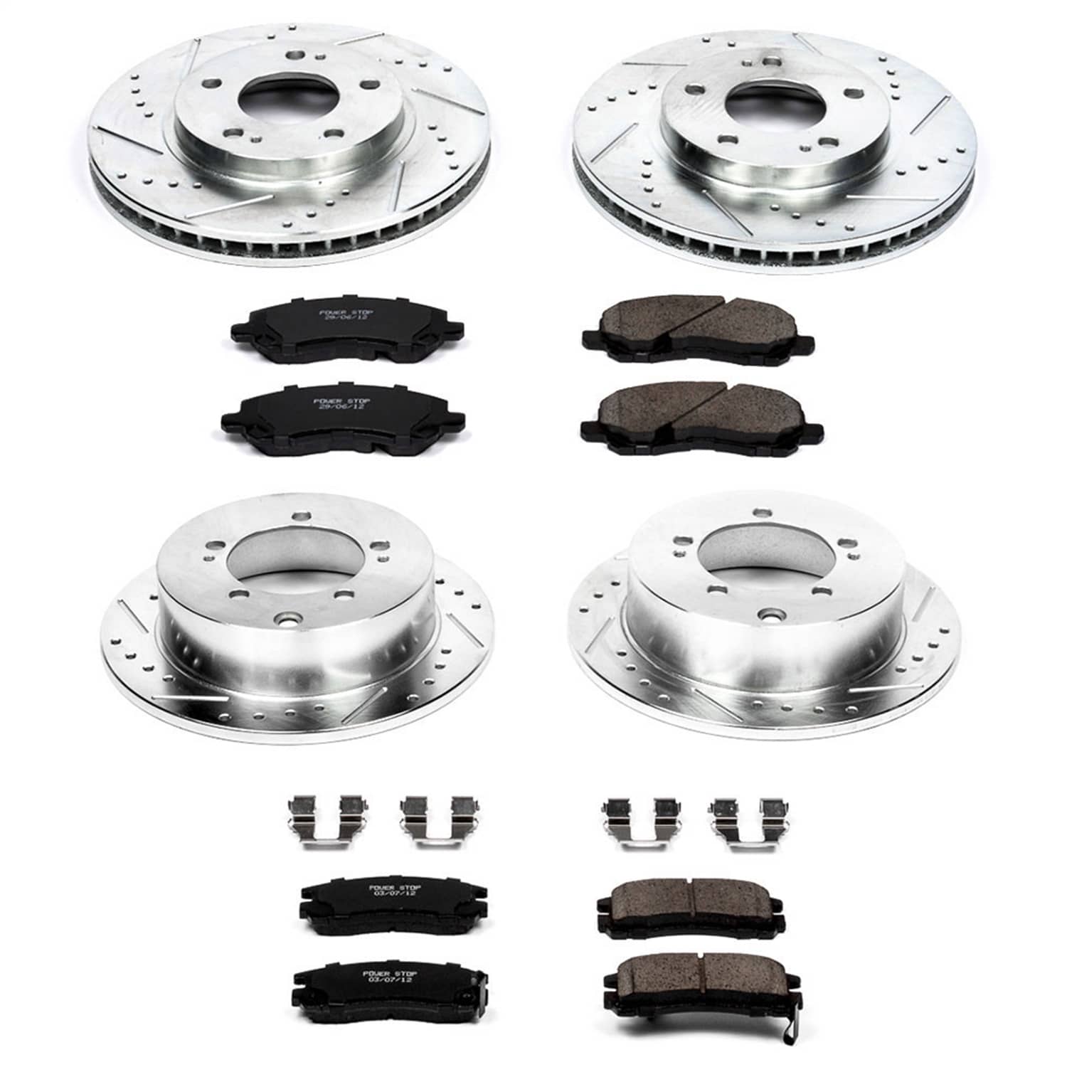 Power Stop - K092 - Front and Rear - Disc Brake Pad and Rotor Kit