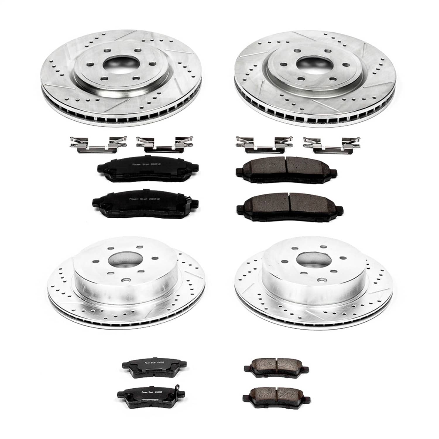 Power Stop - K144 - Front and Rear - Disc Brake Pad and Rotor Kit