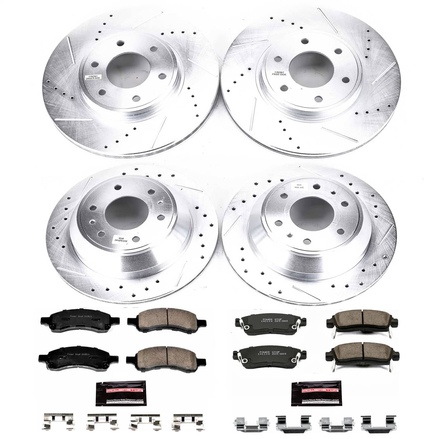 Power Stop - K1454 - Front and Rear - Disc Brake Pad and Rotor Kit