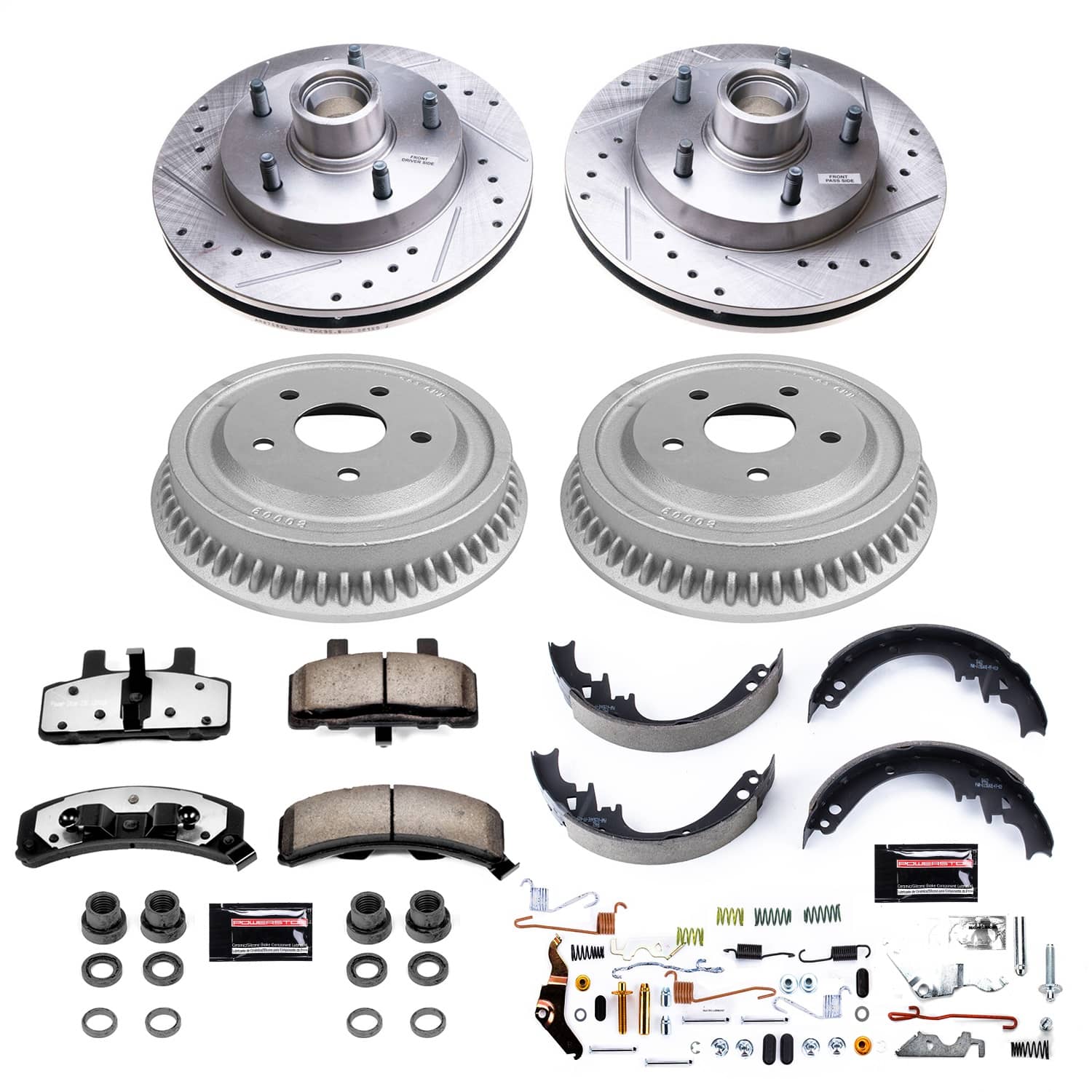 Power Stop - K15032DK-36 - Complete Vehicle Disc/Drum Brake Kit