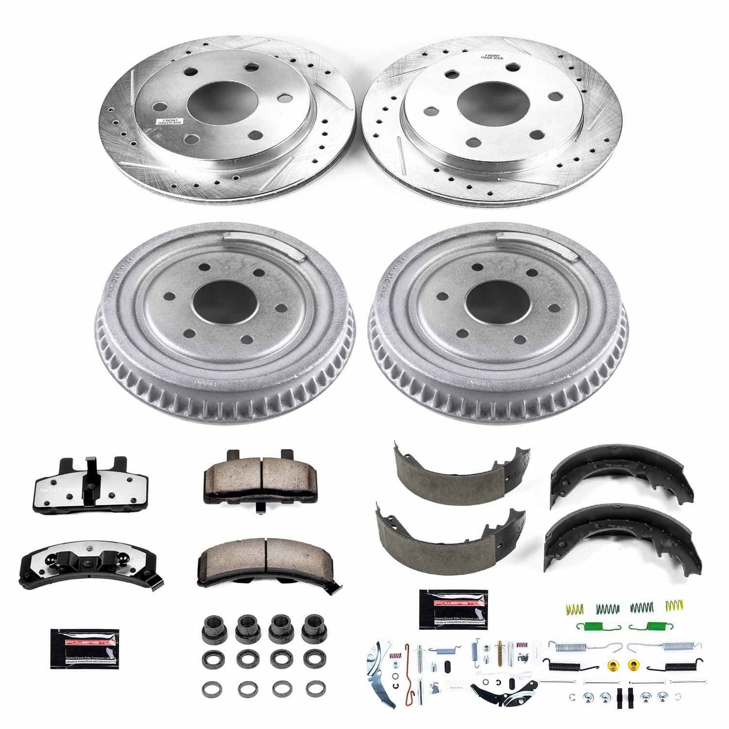 Power Stop - K15035DK-36 - Complete Vehicle Disc/Drum Brake Kit