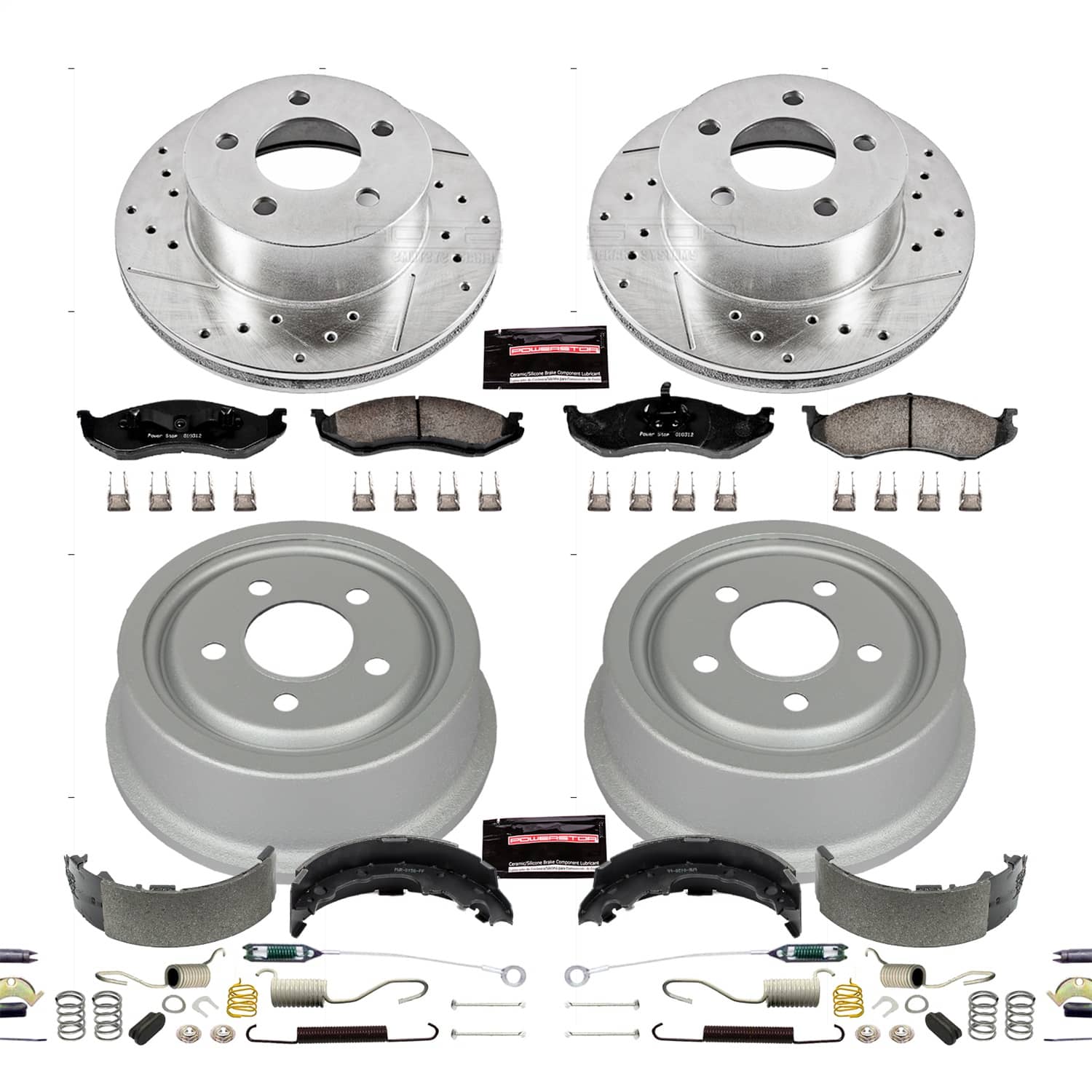 Power Stop - K15073DK - Complete Vehicle Disc/Drum Brake Kit