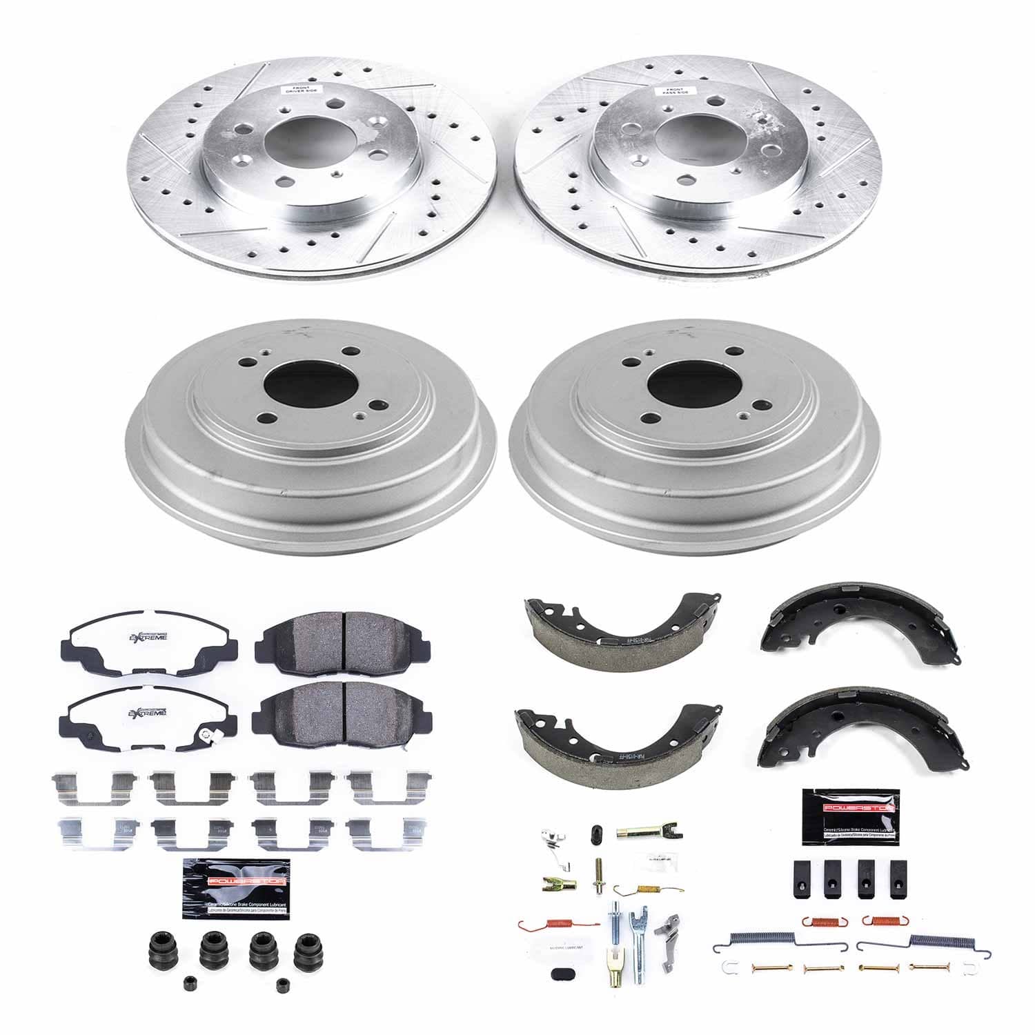Power Stop - K15087DK-26 - Complete Vehicle Disc/Drum Brake Kit