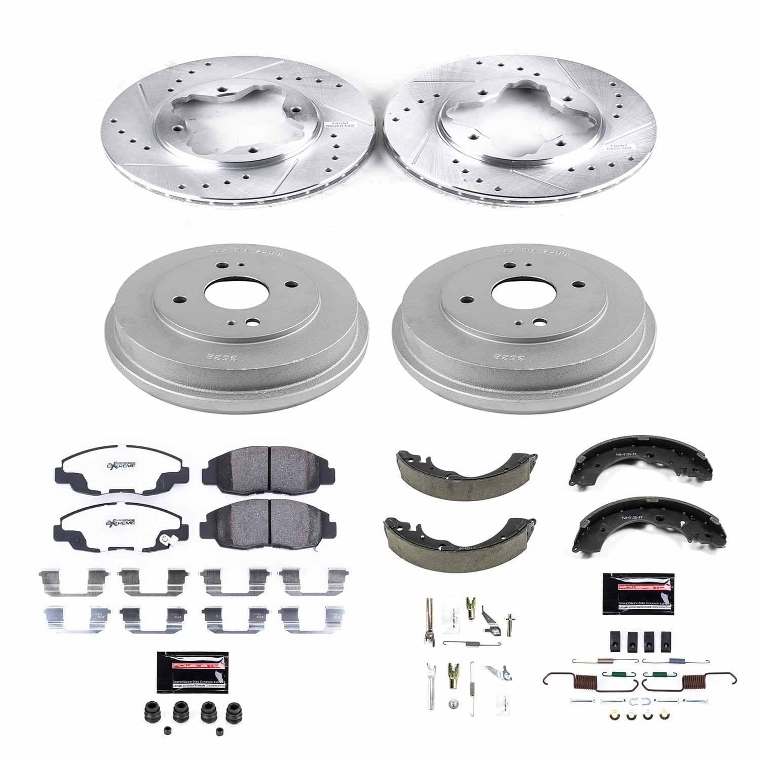 Power Stop - K15105DK-26 - Complete Vehicle Disc/Drum Brake Kit