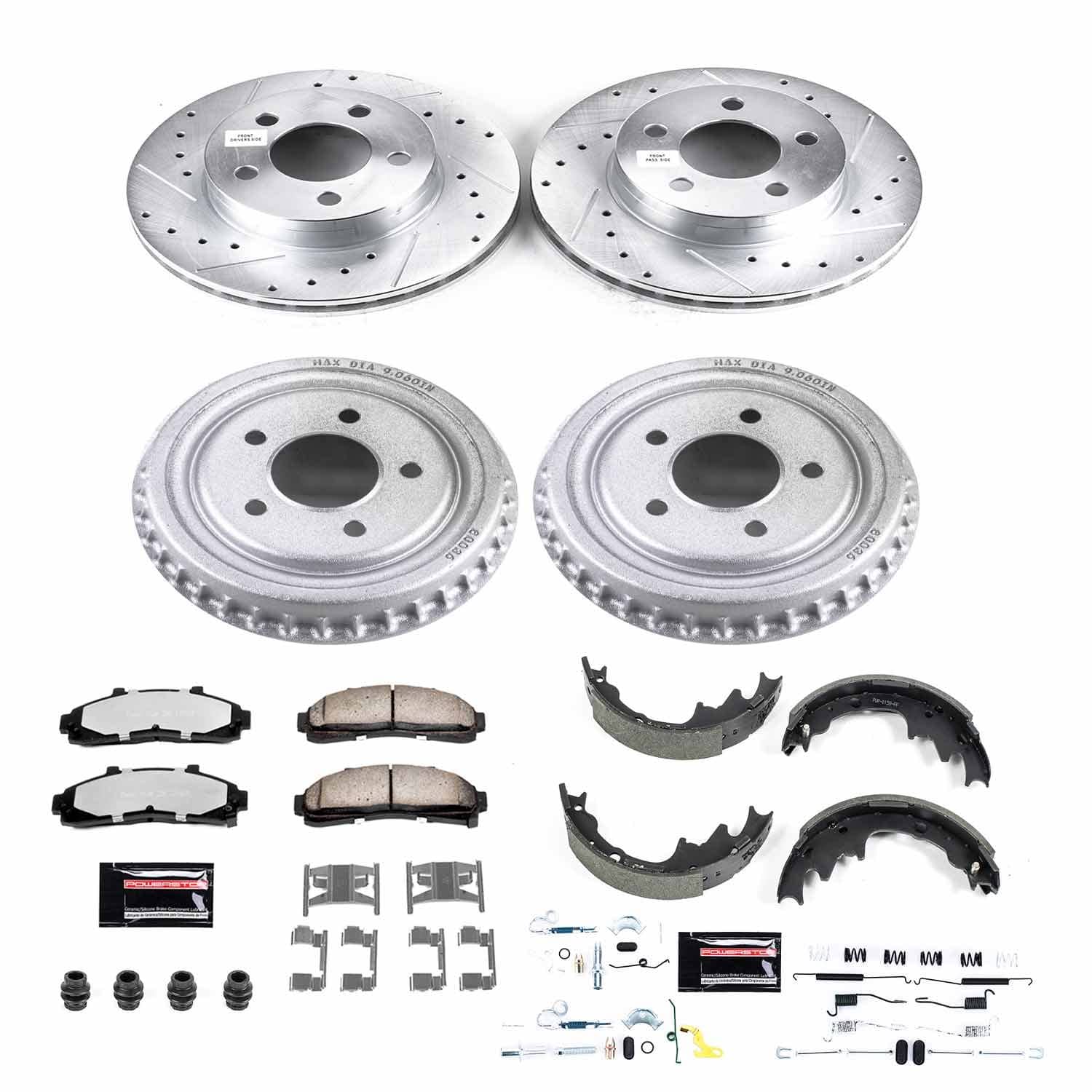 Power Stop - K15149DK-36 - Complete Vehicle Disc/Drum Brake Kit