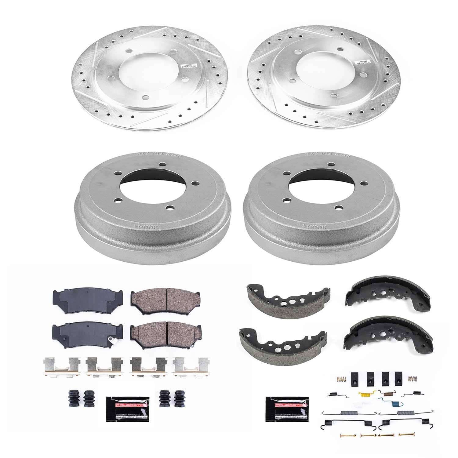 Power Stop - K15183DK - Complete Vehicle Disc/Drum Brake Kit