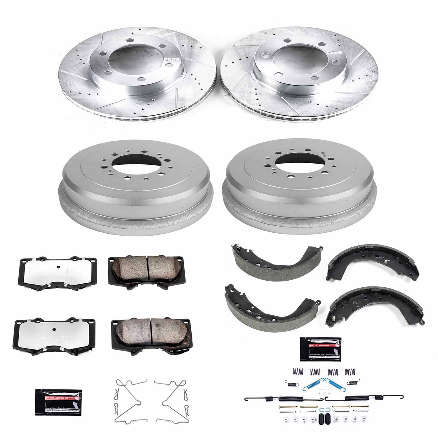 Power Stop - K15214DK-36 - Complete Vehicle Disc/Drum Brake Kit