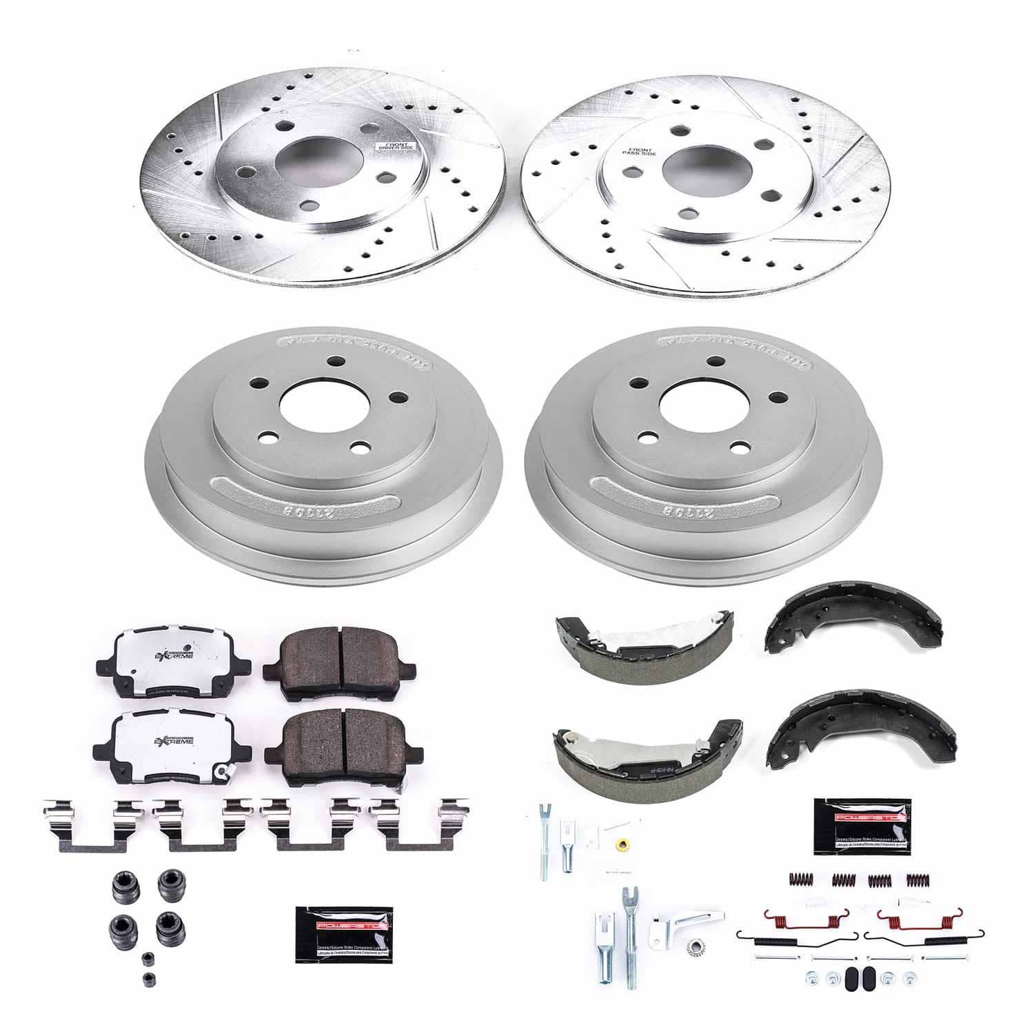 Power Stop - K15225DK-26 - Complete Vehicle Disc/Drum Brake Kit