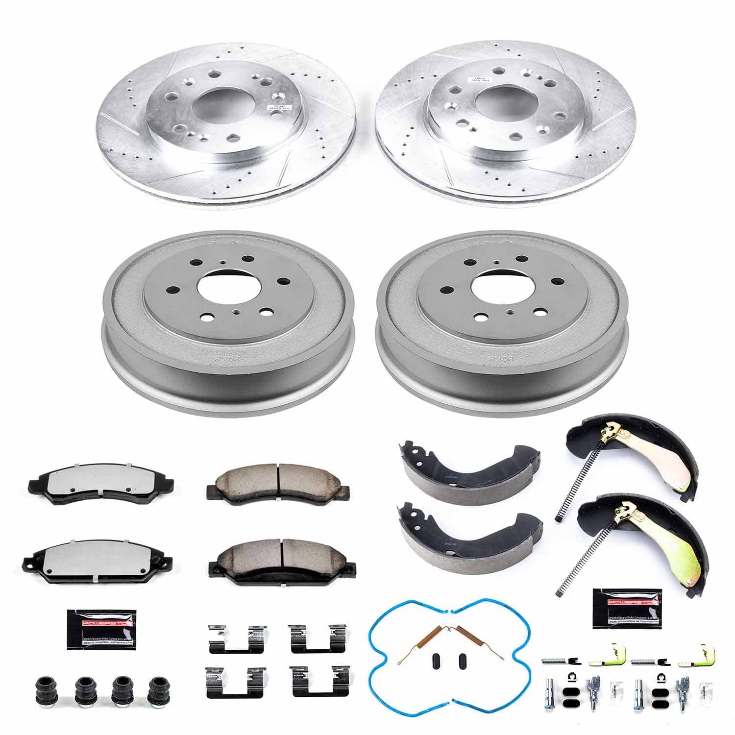 Power Stop - K15237DK-36 - Complete Vehicle Disc/Drum Brake Kit