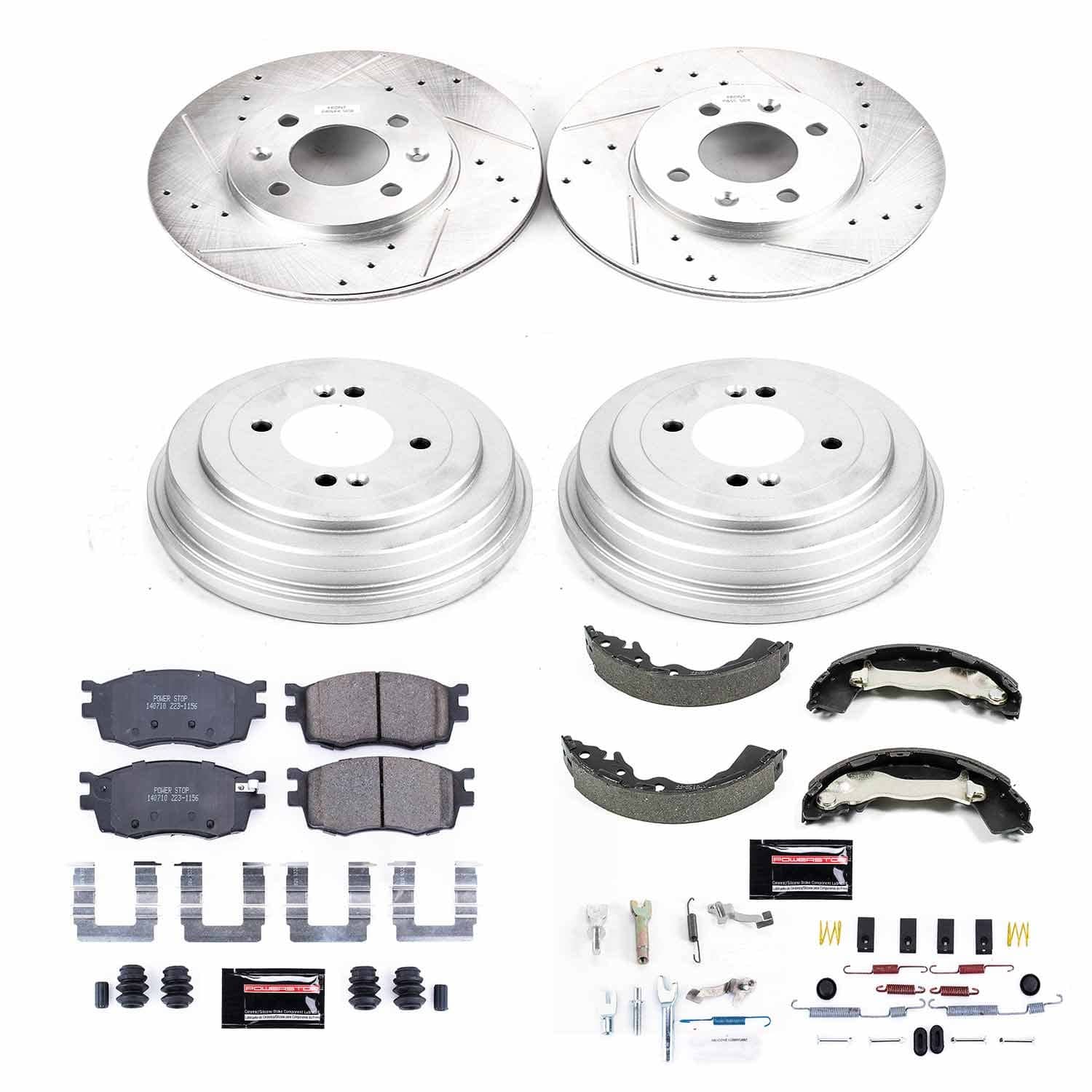 Power Stop - K15240DK - Complete Vehicle Disc/Drum Brake Kit