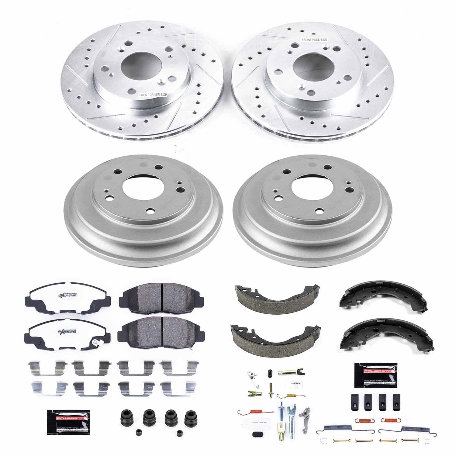 Power Stop - K15241DK-26 - Complete Vehicle Disc/Drum Brake Kit