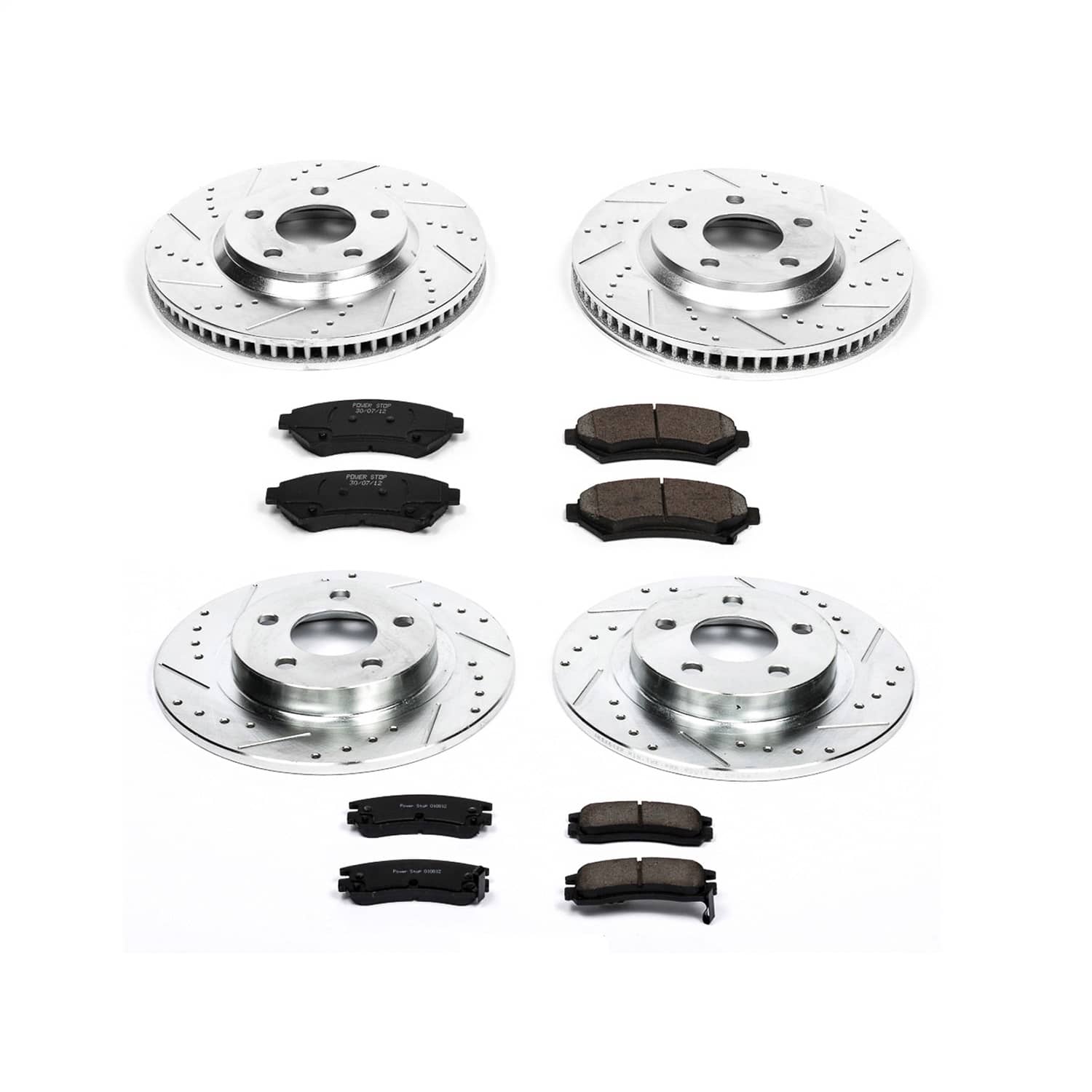 Power Stop - K1545 - Front and Rear - Disc Brake Pad and Rotor Kit