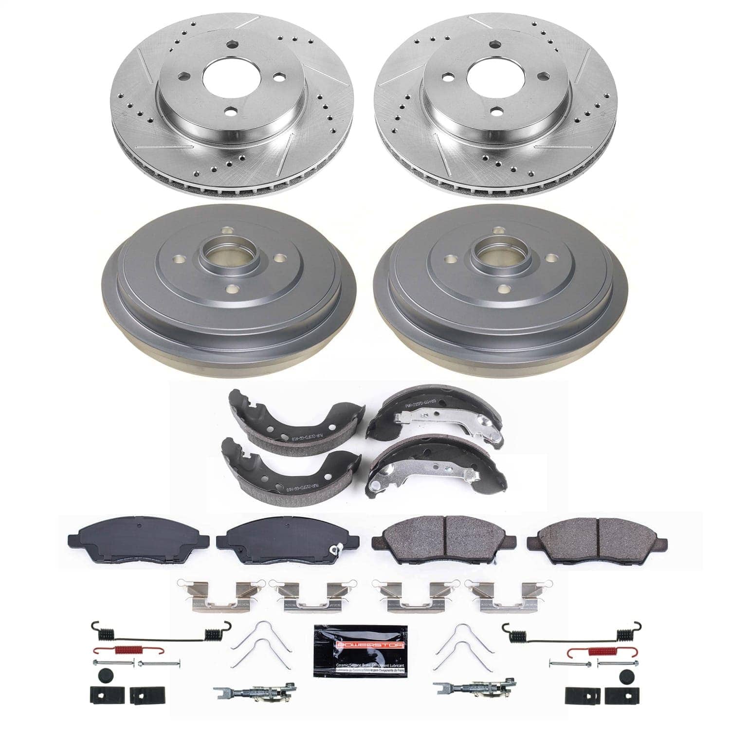 Power Stop - K15495DK - Complete Vehicle Disc/Drum Brake Kit