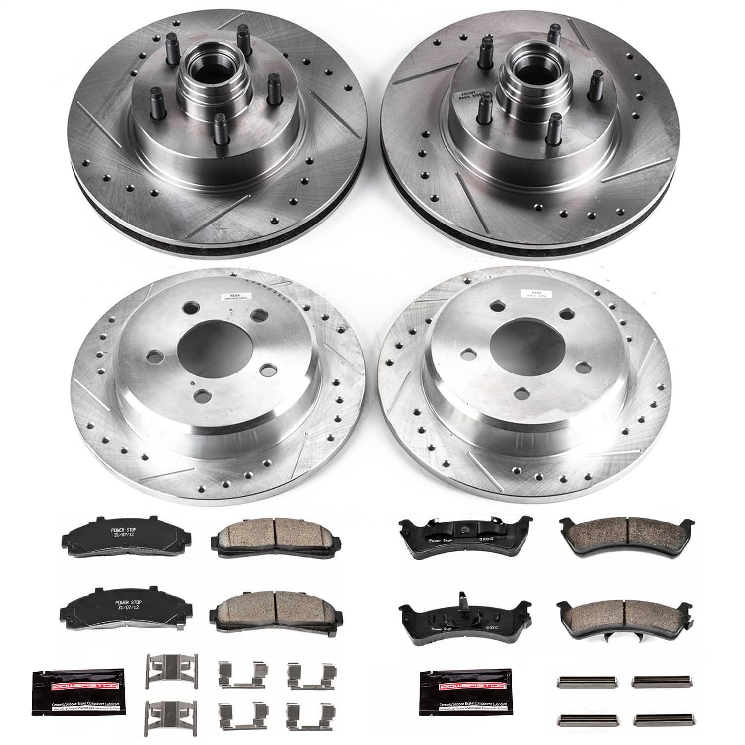 Power Stop - K1855 - Front and Rear - Disc Brake Pad and Rotor Kit