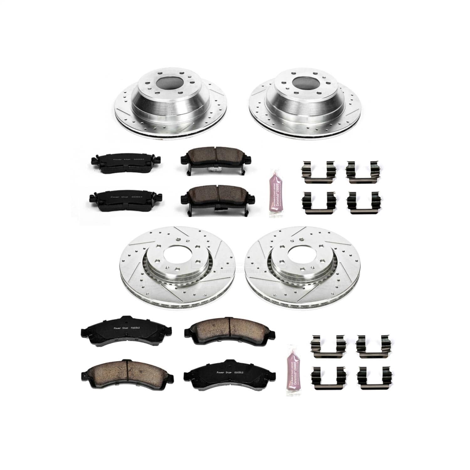Power Stop - K2062 - Front and Rear - Disc Brake Pad and Rotor Kit