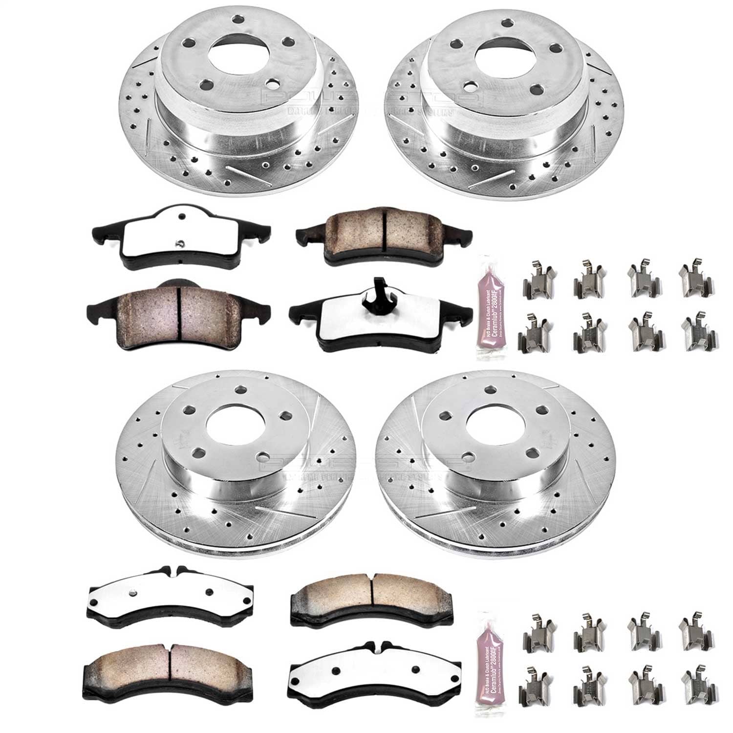 Power Stop - K2150-36 - Front and Rear - Disc Brake Pad and Rotor Kit