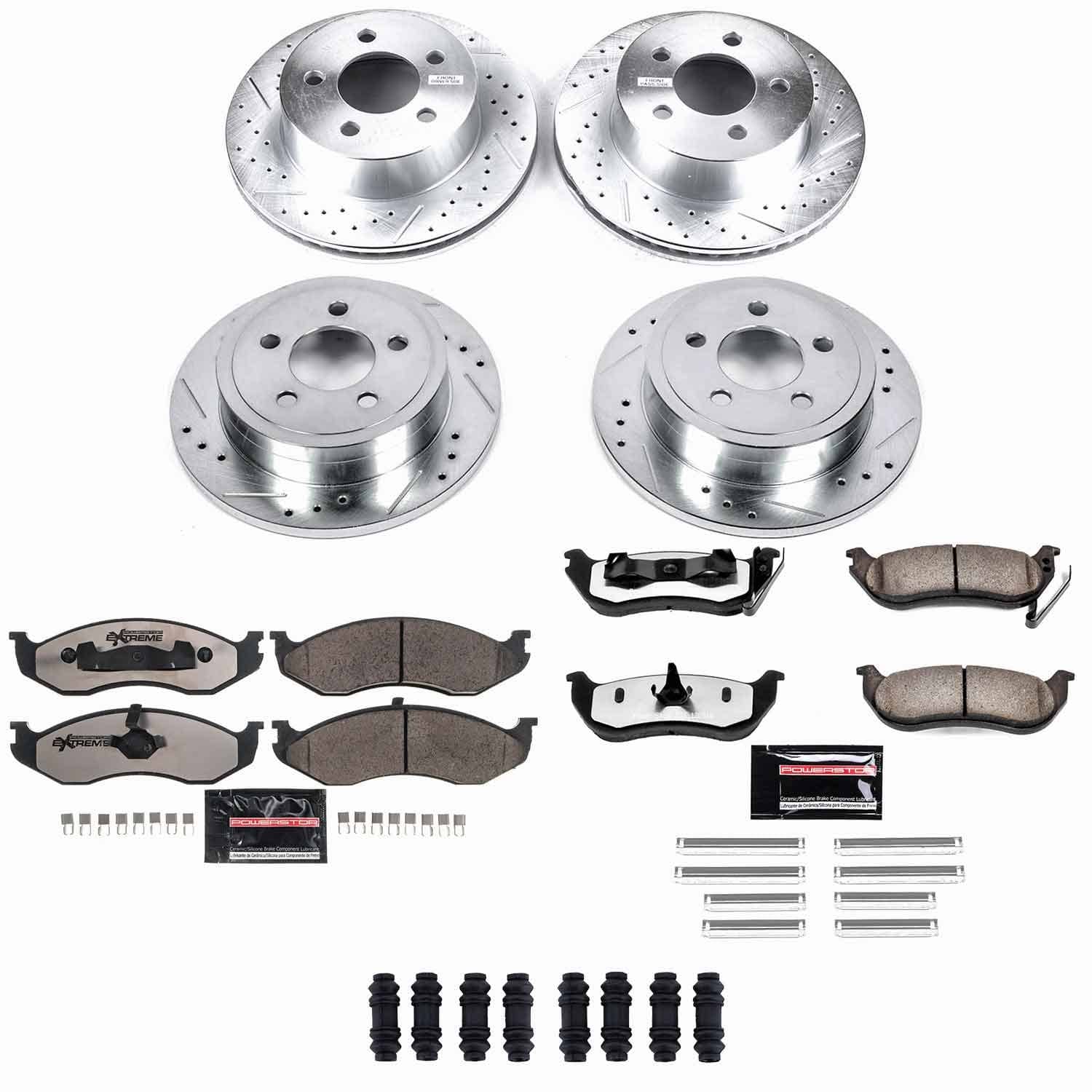 Power Stop - K2154-36 - Front and Rear - Disc Brake Pad and Rotor Kit